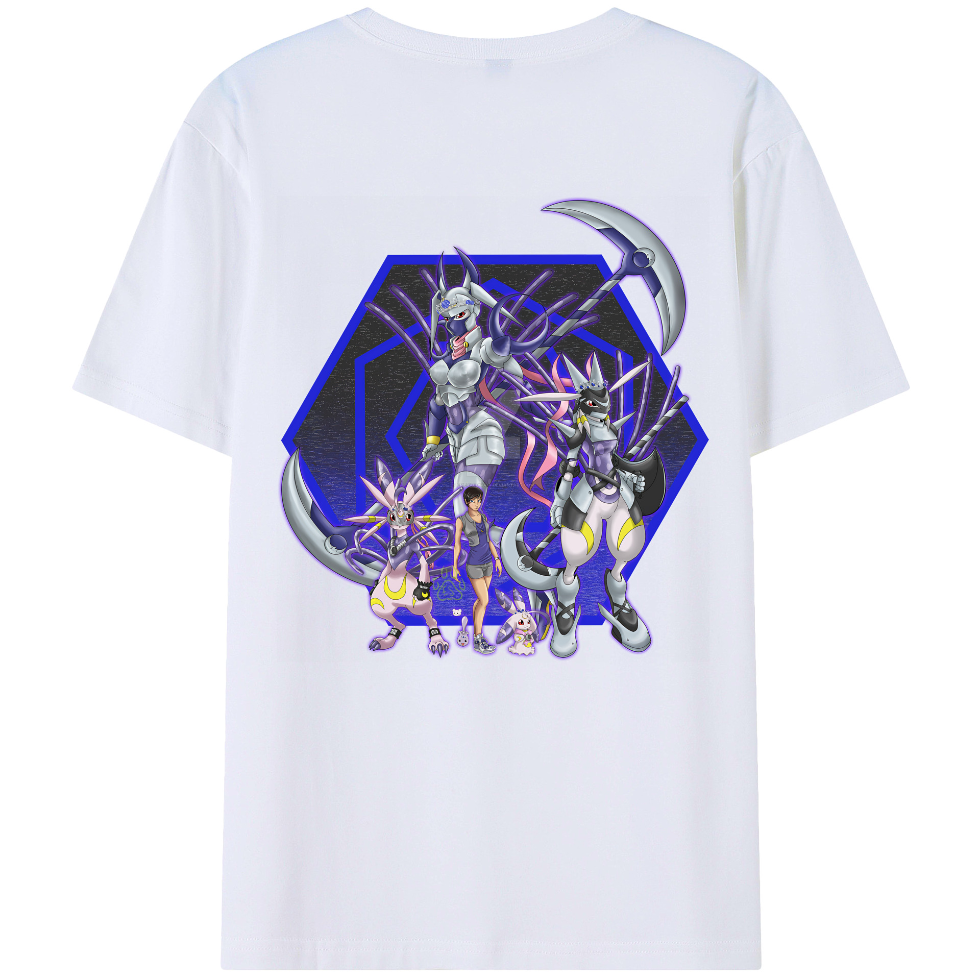 （画像用） Digimon デジタルモンスター/デジモン レディース半袖Tシャツ(バックプリント)