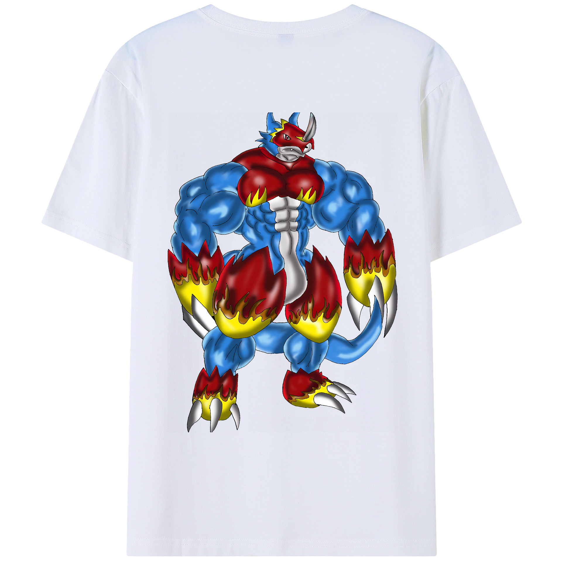 （画像用） Digimon デジタルモンスター/デジモン レディース半袖Tシャツ(バックプリント)