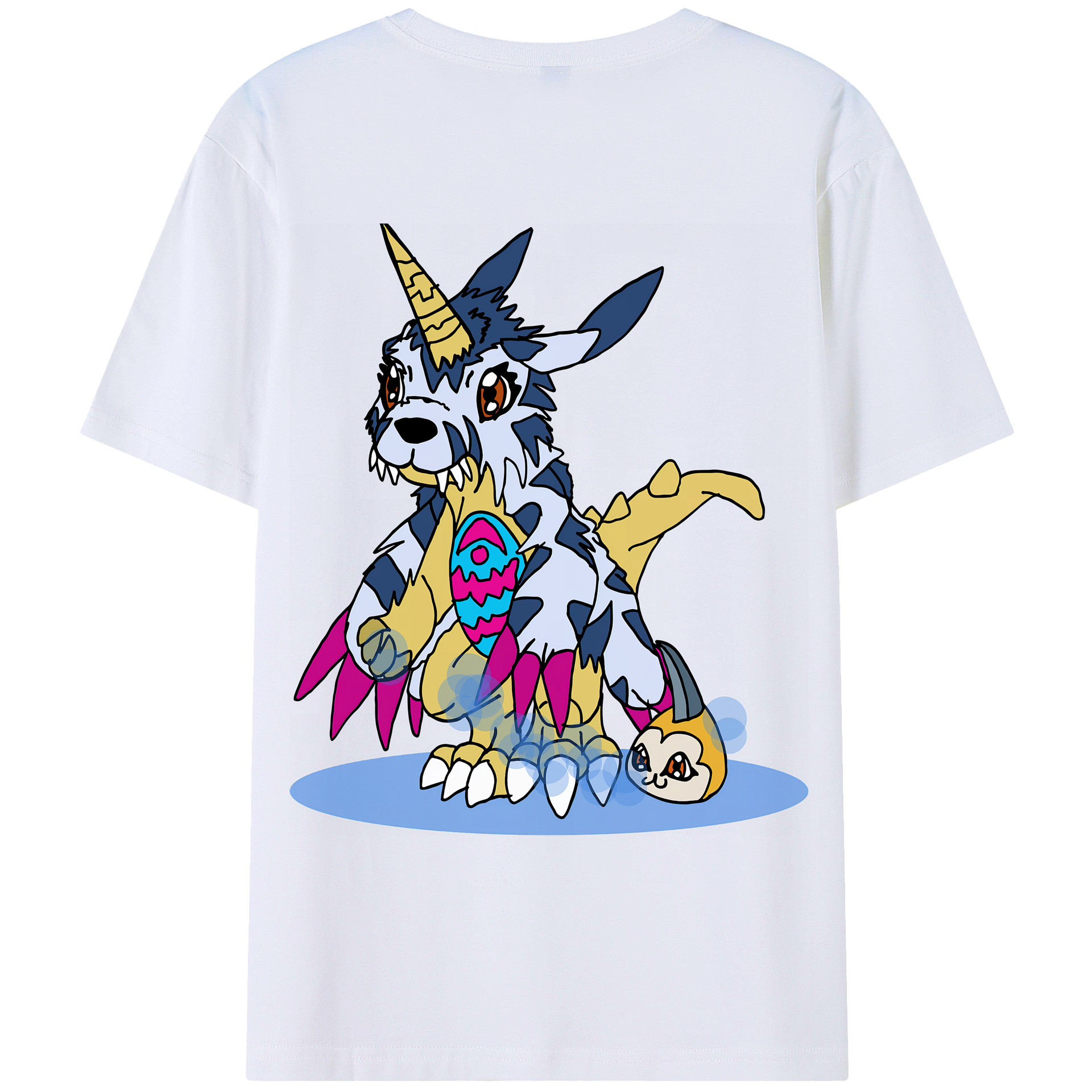 （画像用） Digimon デジタルモンスター/デジモン レディース半袖Tシャツ(バックプリント)