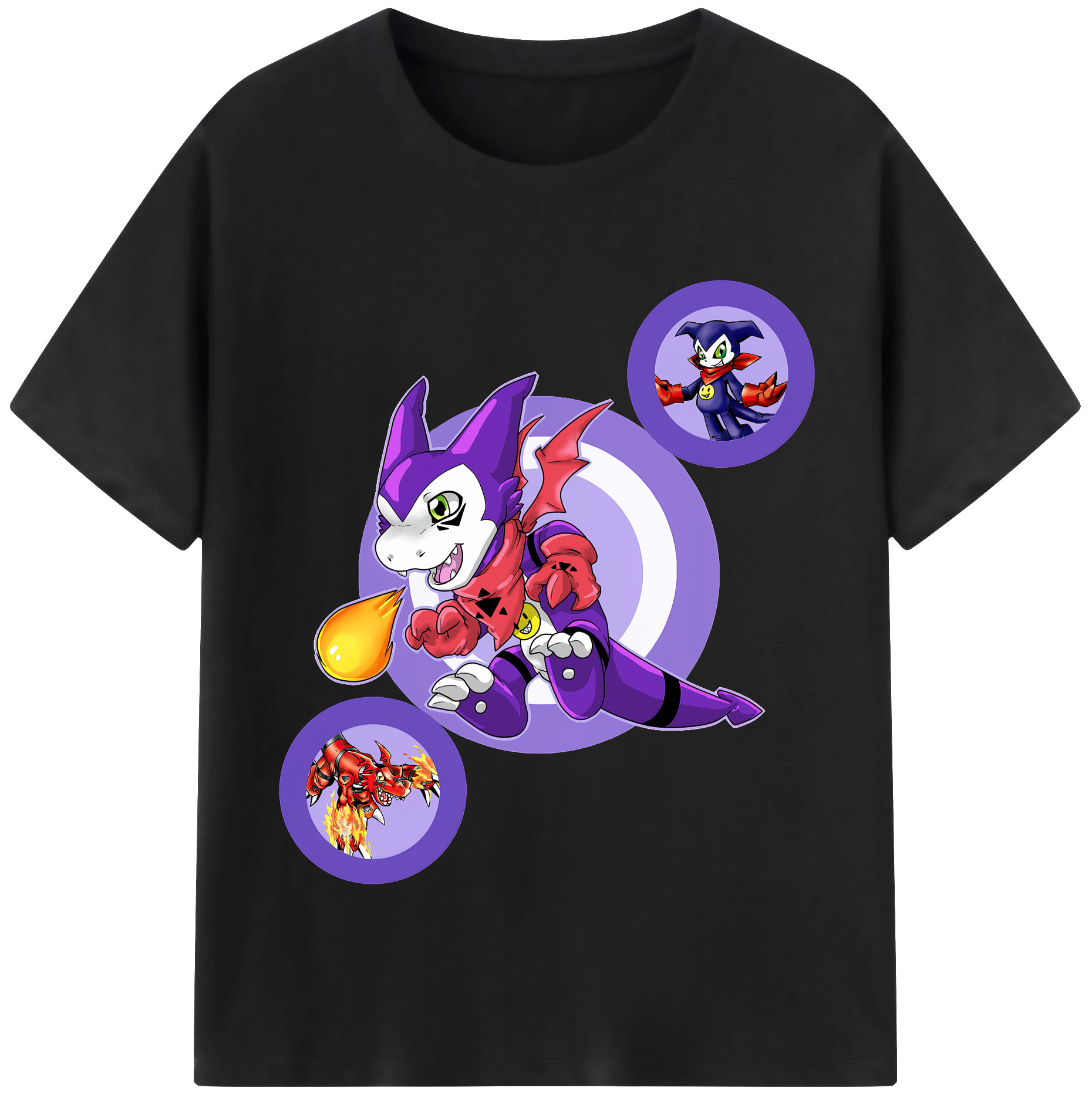 （画像用） Digimon デジタルモンスター/デジモン レディースカジュアルプリントTシャツ（綿100％）