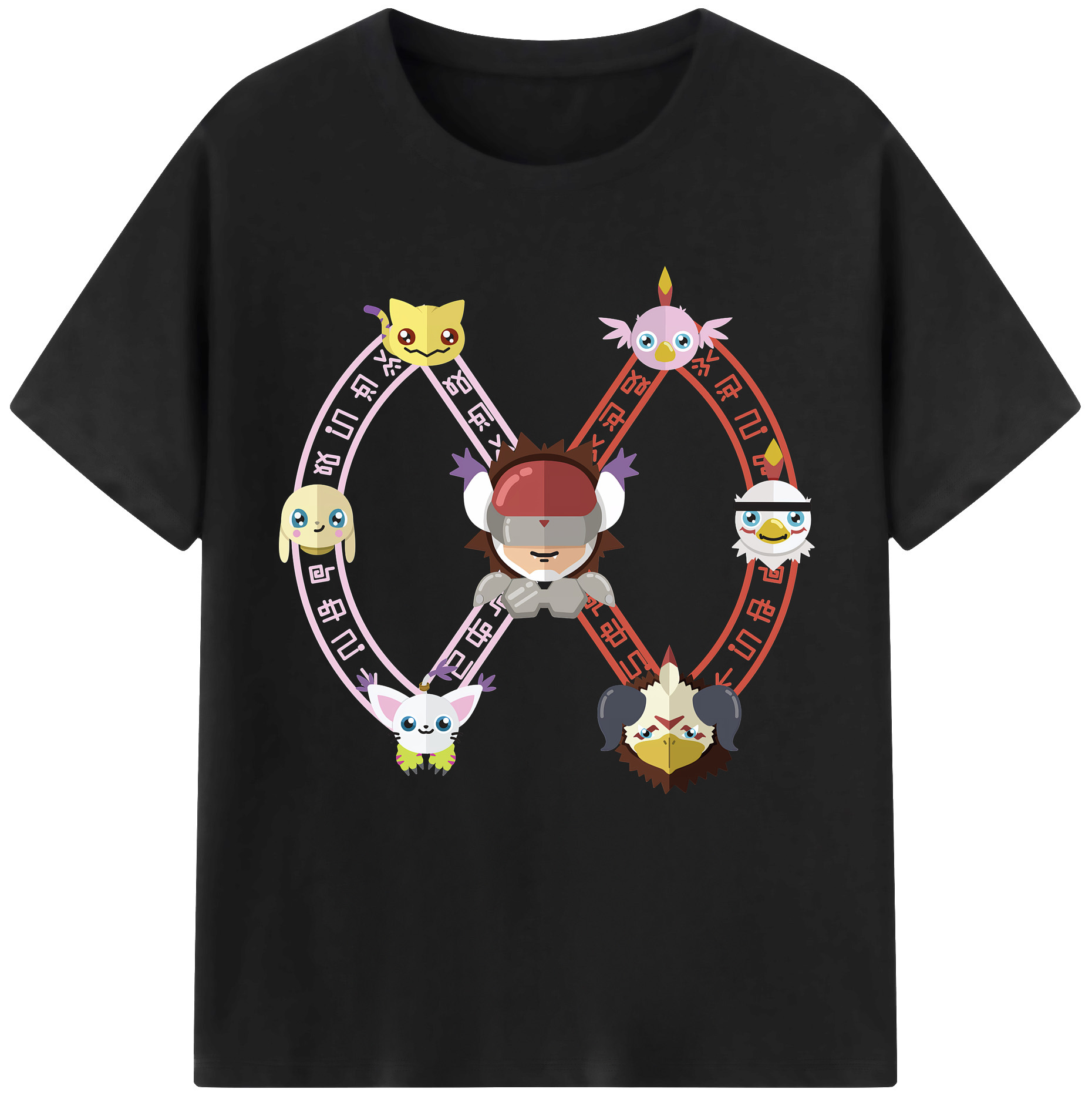 （画像用） Digimon デジタルモンスター/デジモン レディースカジュアルプリントTシャツ（綿100％）