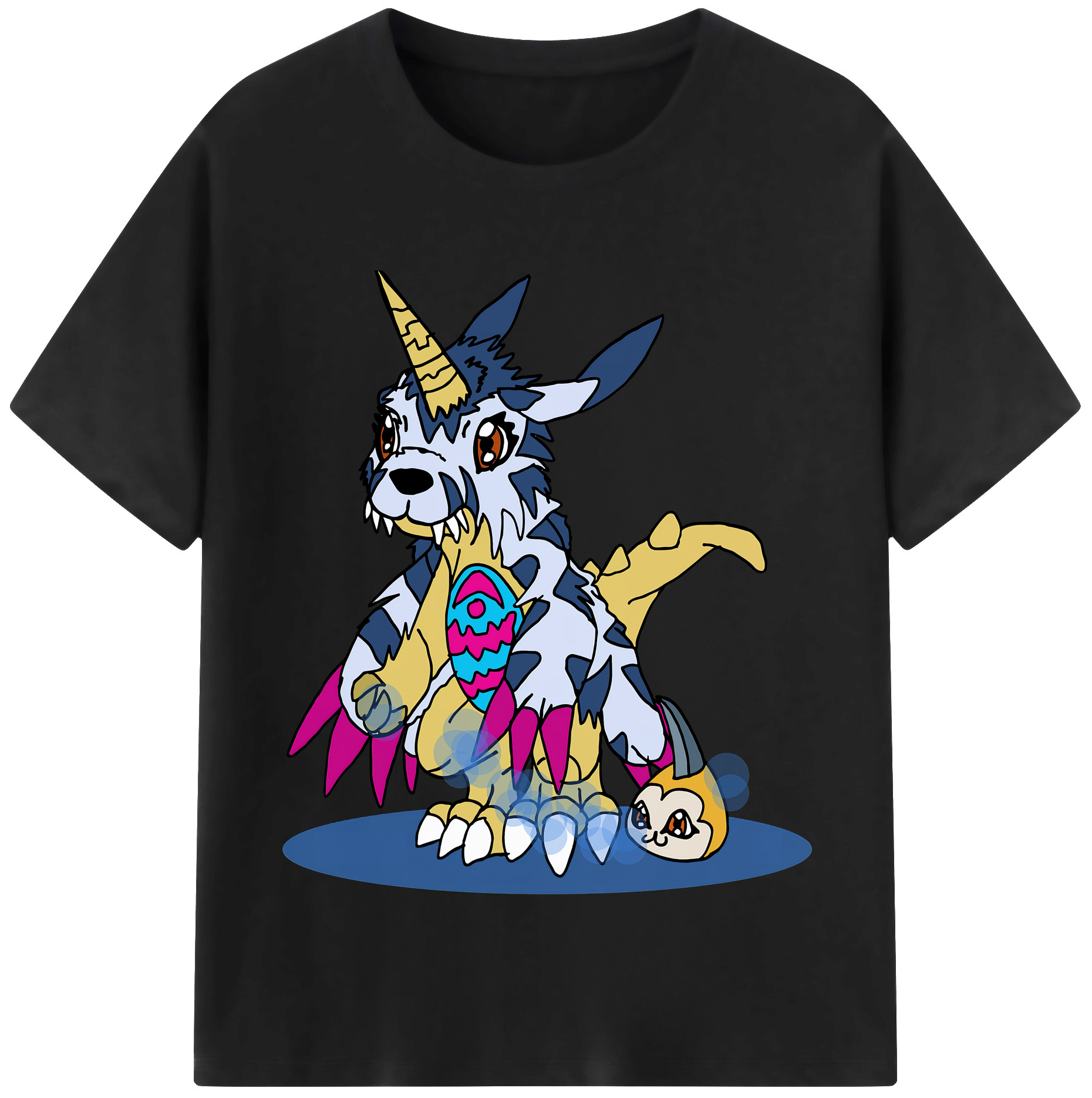 （画像用） Digimon デジタルモンスター/デジモン レディースカジュアルプリントTシャツ（綿100％）