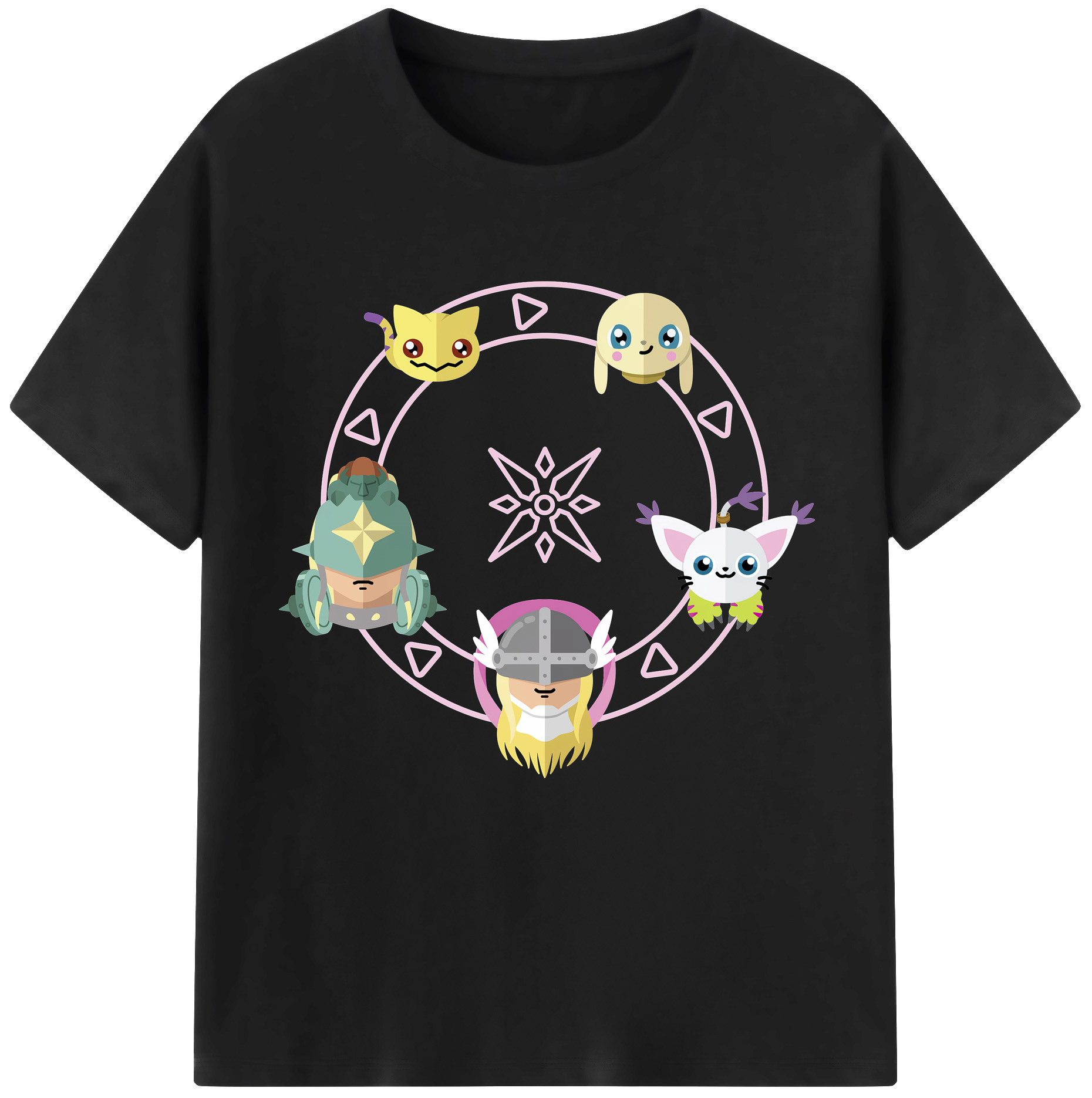 （画像用） Digimon デジタルモンスター/デジモン レディースカジュアルプリントTシャツ（綿100％）