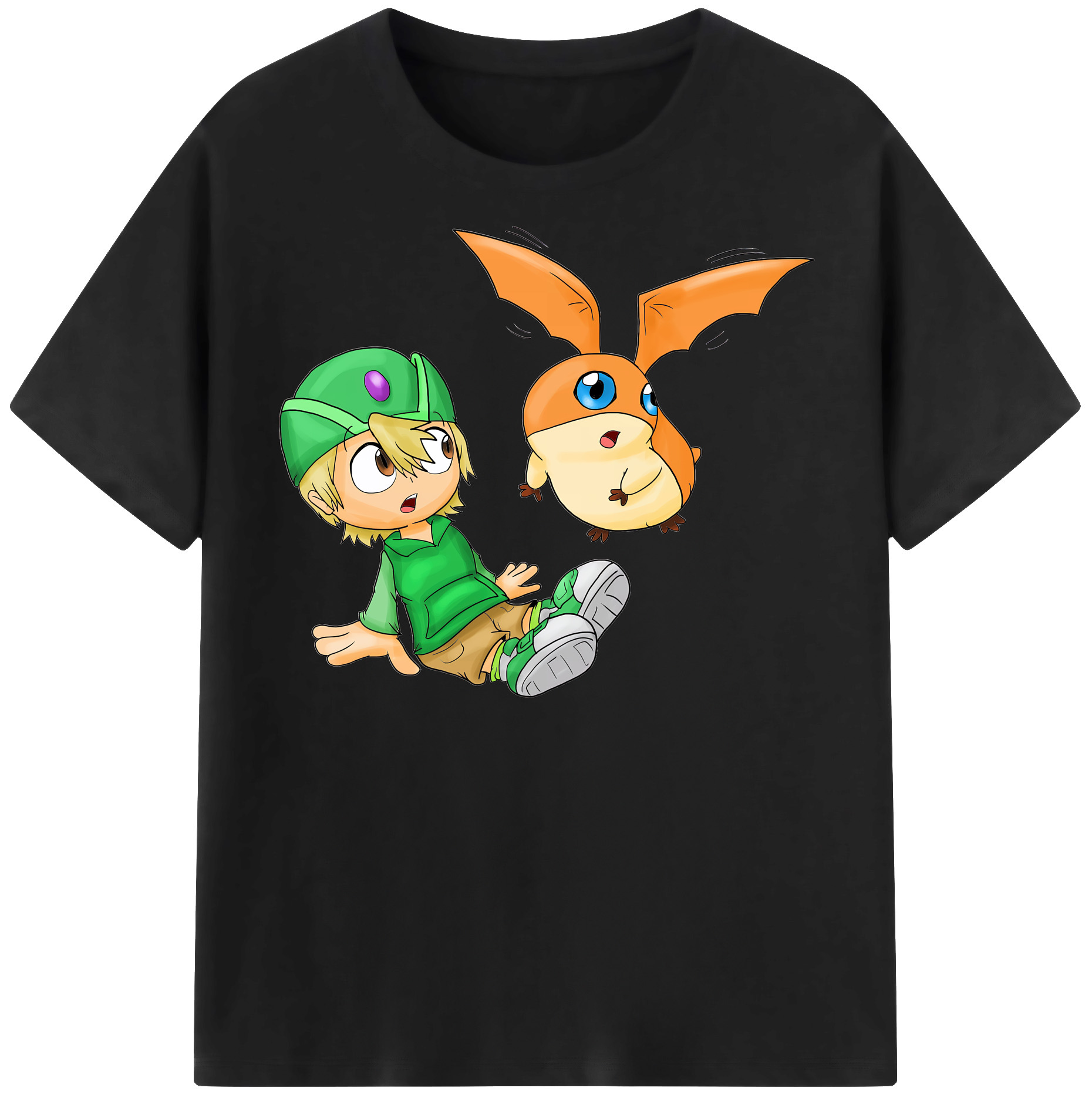 （画像用） Digimon デジタルモンスター/デジモン レディースカジュアルプリントTシャツ（綿100％）