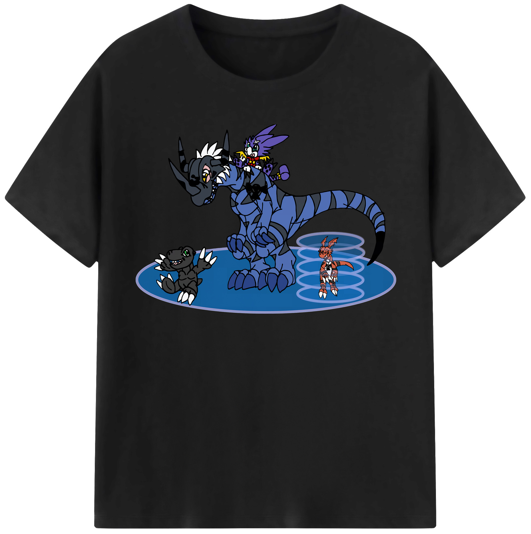 （画像用） Digimon デジタルモンスター/デジモン レディースカジュアルプリントTシャツ（綿100％）