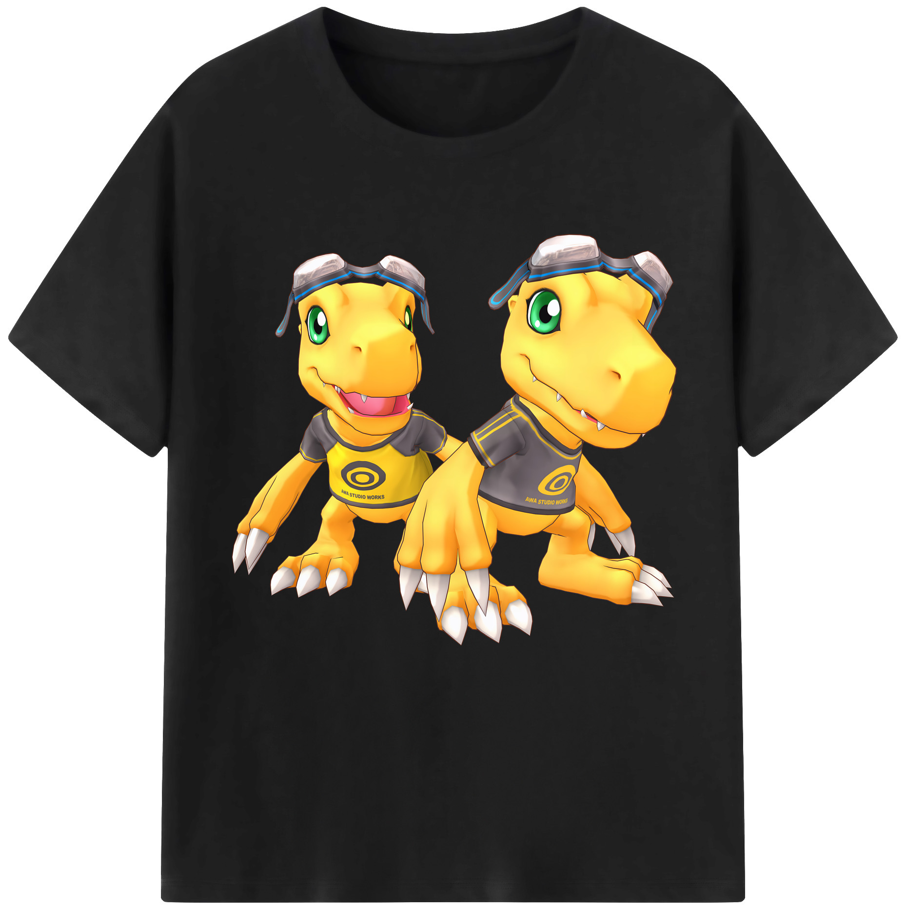 （画像用） Digimon デジタルモンスター/デジモン レディースカジュアルプリントTシャツ（綿100％）