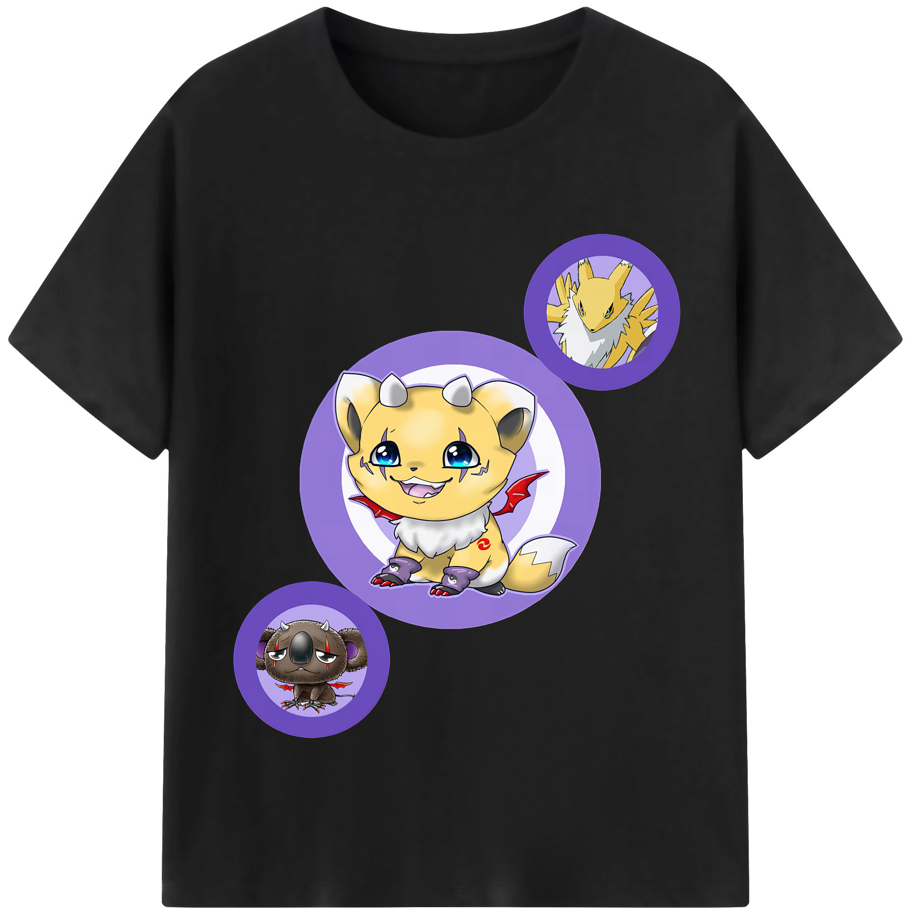 （画像用） Digimon デジタルモンスター/デジモン レディースカジュアルプリントTシャツ（綿100％）