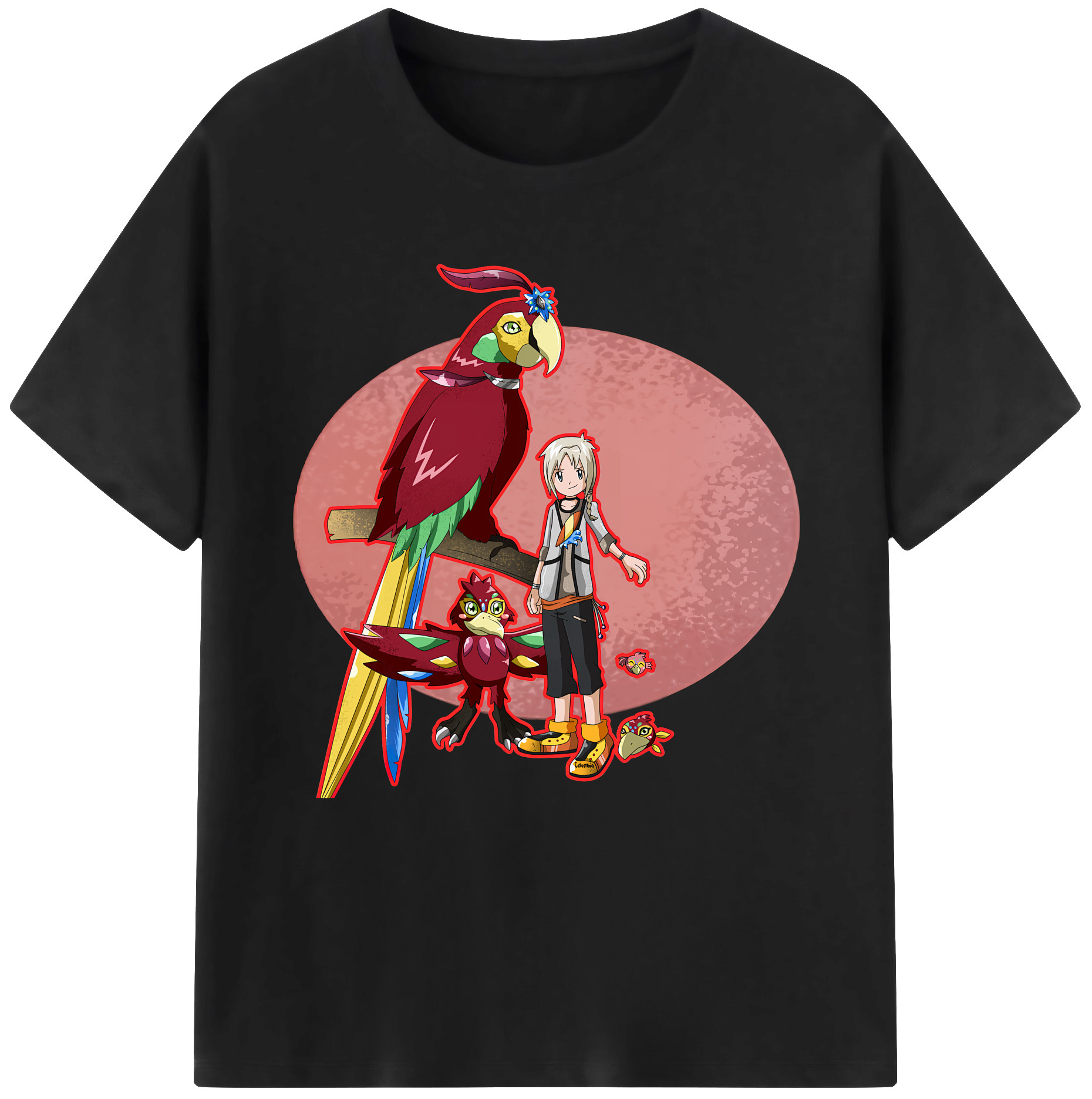 （画像用） Digimon デジタルモンスター/デジモン レディースカジュアルプリントTシャツ（綿100％）