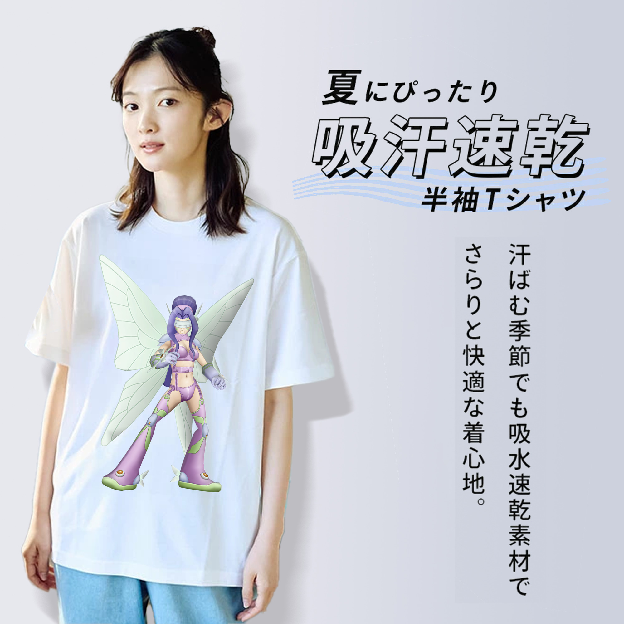 Digimon デジタルモンスター/デジモン レディースカジュアルプリントTシャツ（綿100％）