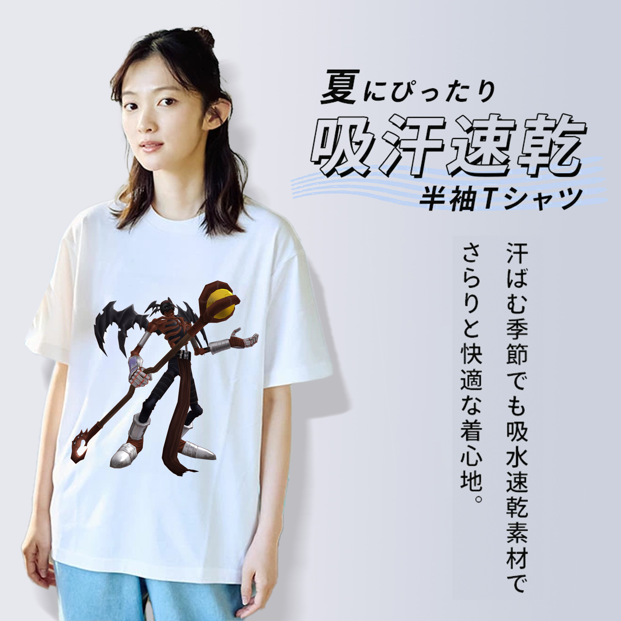 Digimon デジタルモンスター/デジモン レディースカジュアルプリントTシャツ（綿100％）