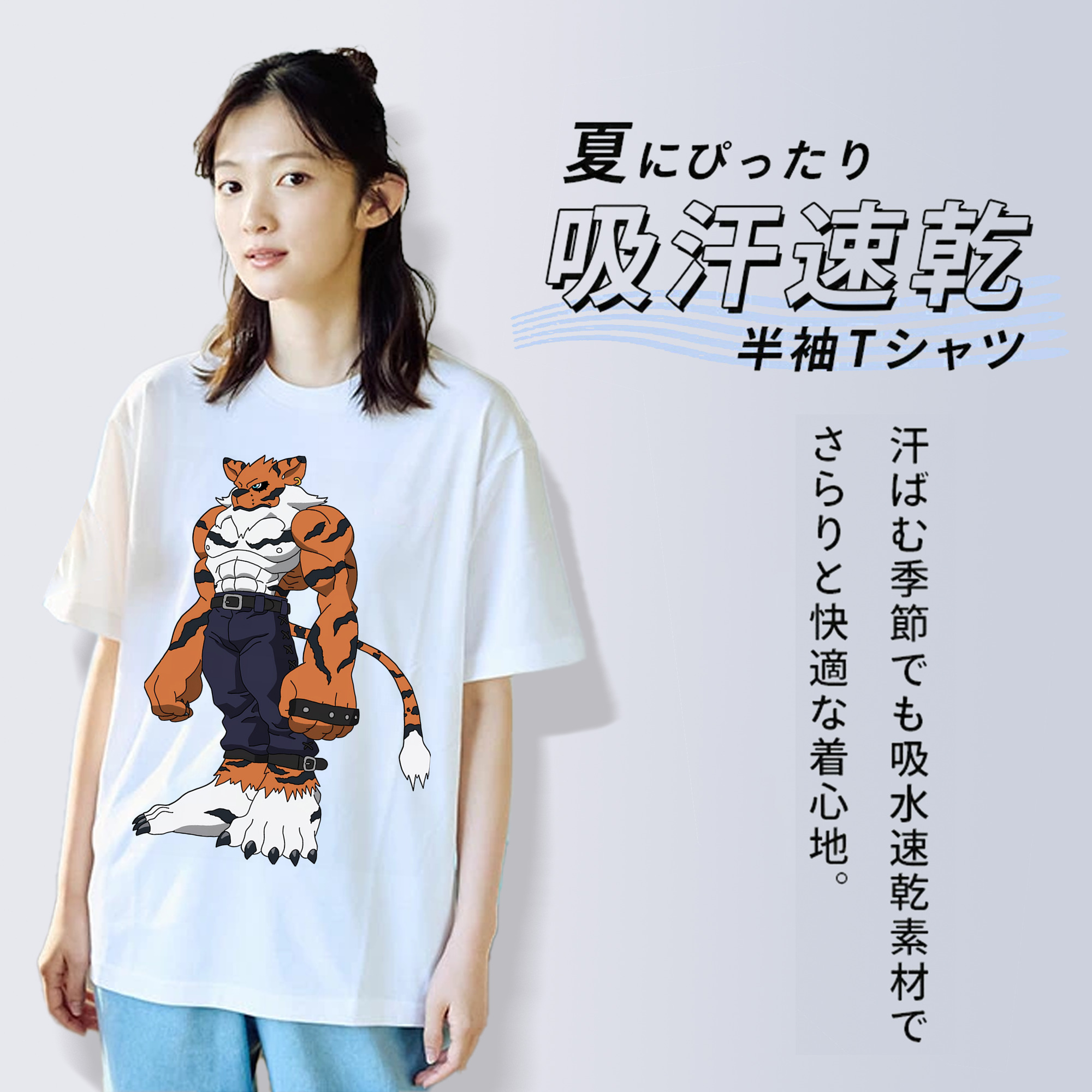 Digimon デジタルモンスター/デジモン レディースカジュアルプリントTシャツ（綿100％）