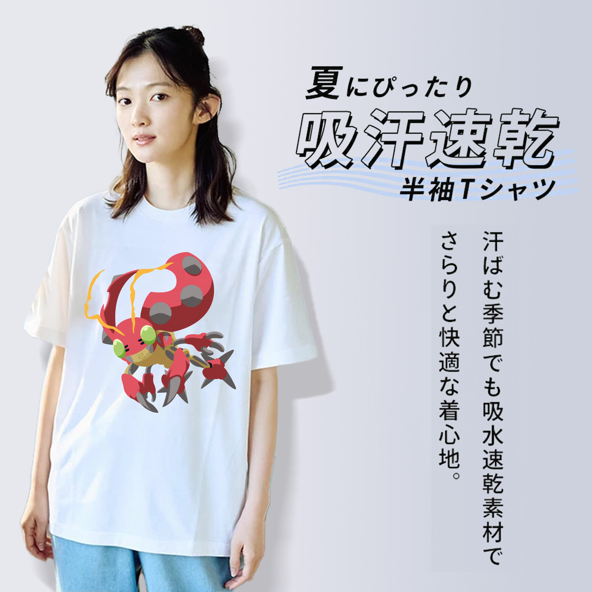 Digimon デジタルモンスター/デジモン レディースカジュアルプリントTシャツ（綿100％）