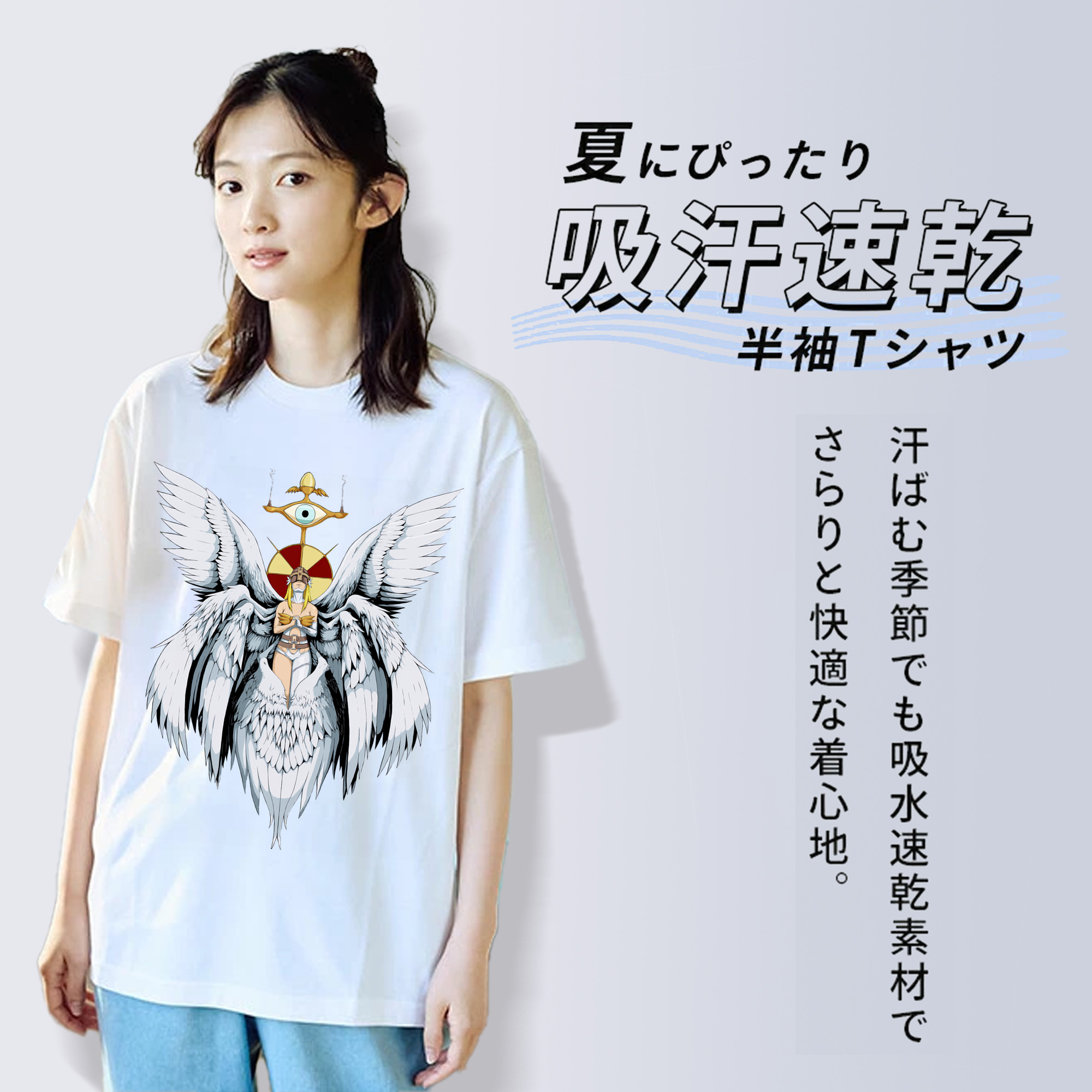 Digimon デジタルモンスター/デジモン レディースカジュアルプリントTシャツ（綿100％）