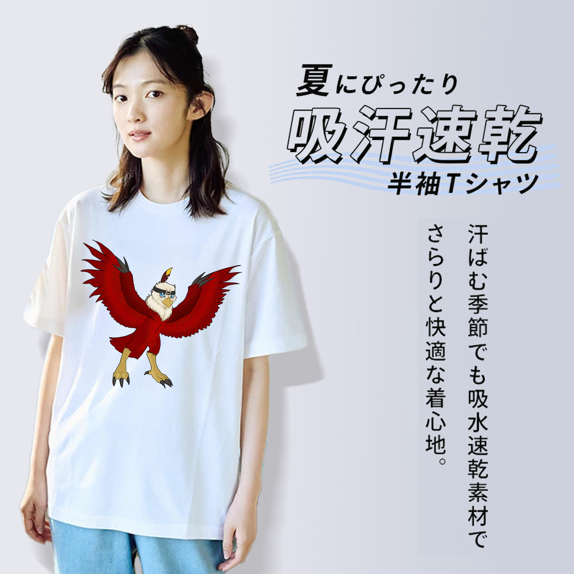Digimon デジタルモンスター/デジモン レディースカジュアルプリントTシャツ（綿100％）