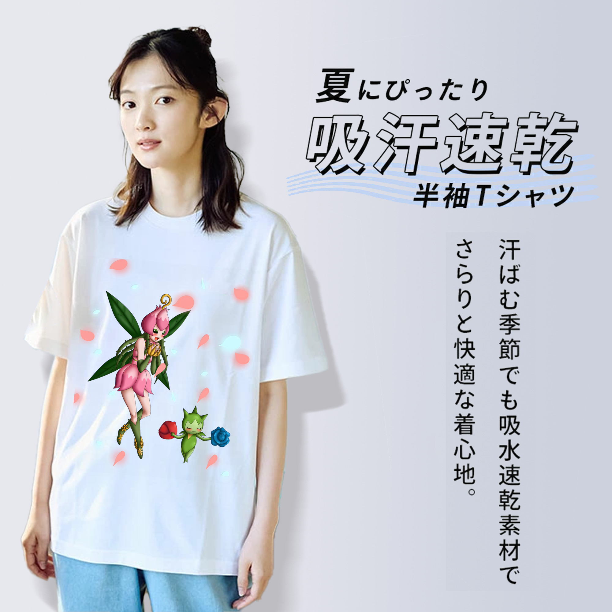 Digimon デジタルモンスター/デジモン レディースカジュアルプリントTシャツ（綿100％）