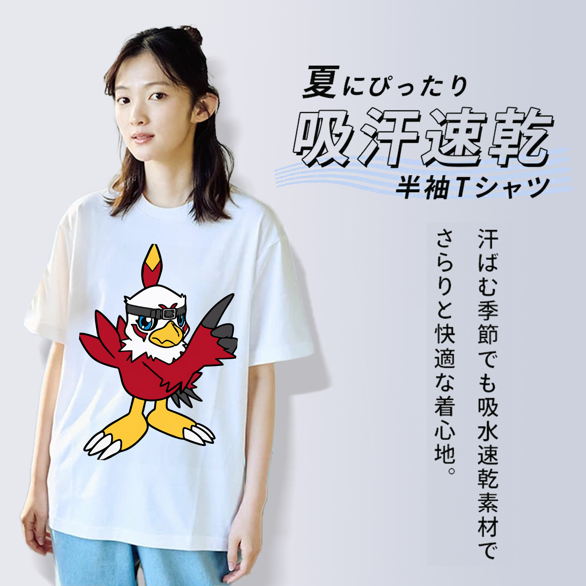 Digimon デジタルモンスター/デジモン レディースカジュアルプリントTシャツ（綿100％）