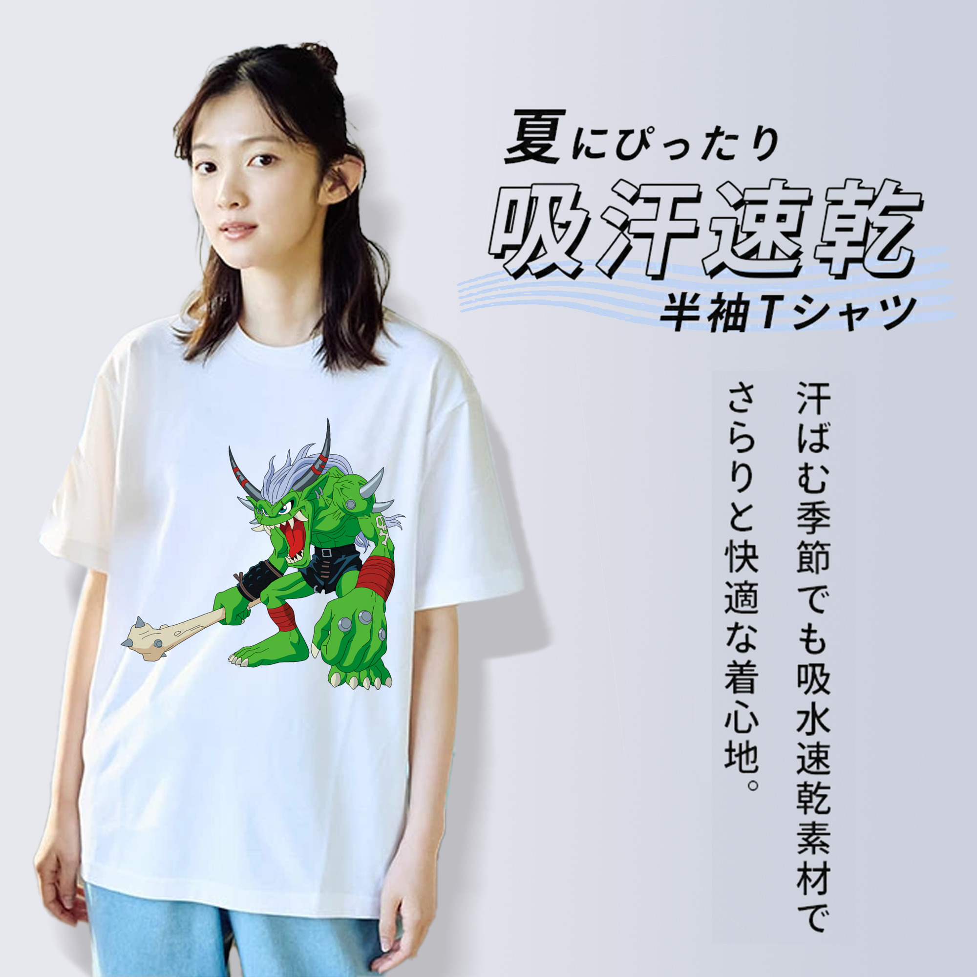 Digimon デジタルモンスター/デジモン レディースカジュアルプリントTシャツ（綿100％）