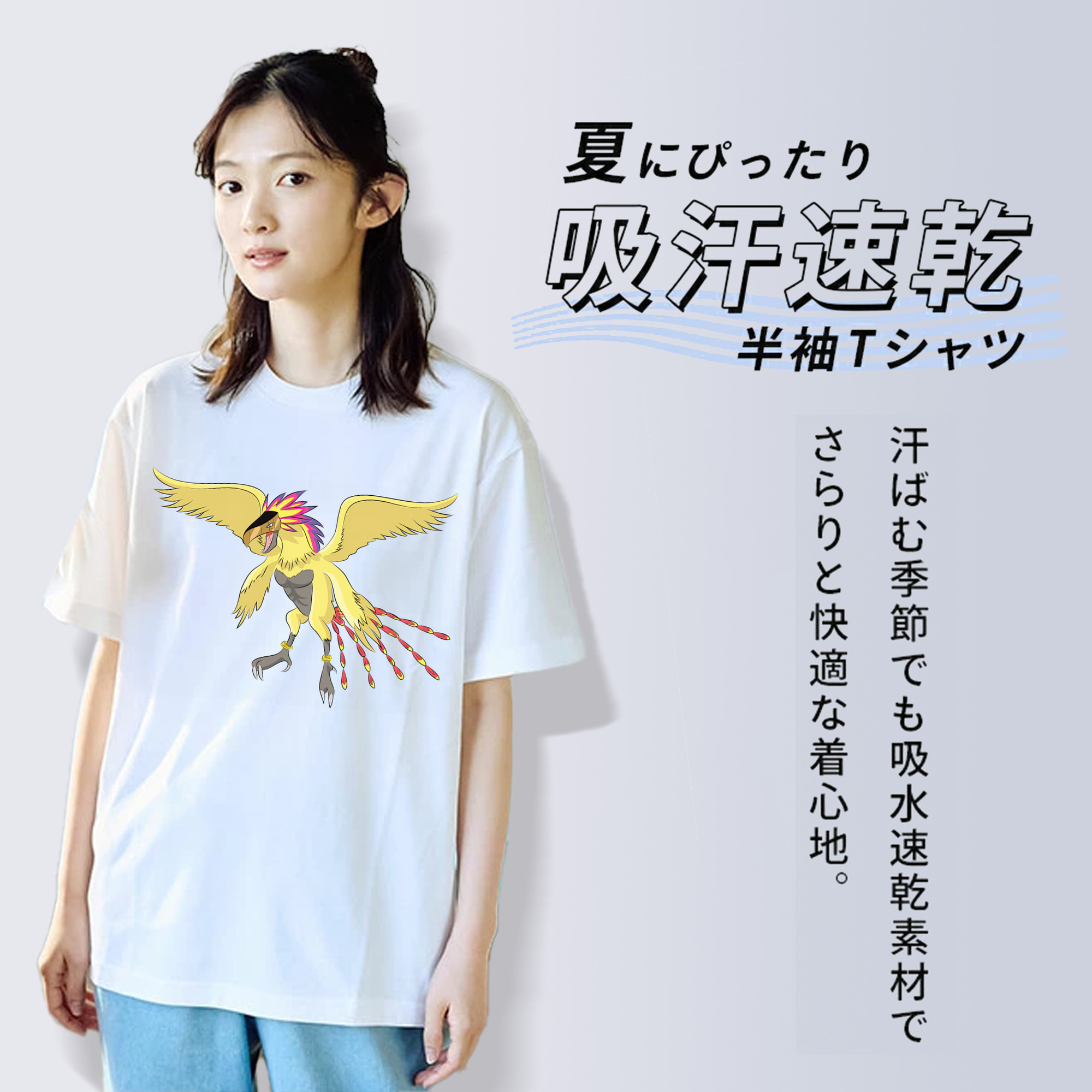 Digimon デジタルモンスター/デジモン レディースカジュアルプリントTシャツ（綿100％）