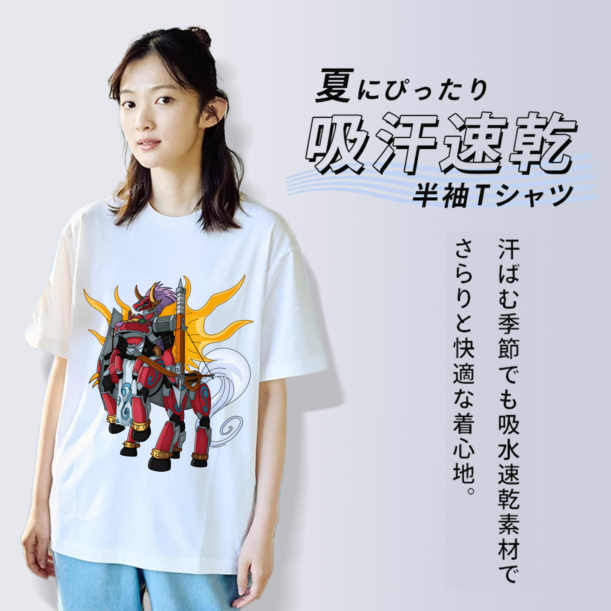 Digimon デジタルモンスター/デジモン レディースカジュアルプリントTシャツ（綿100％）