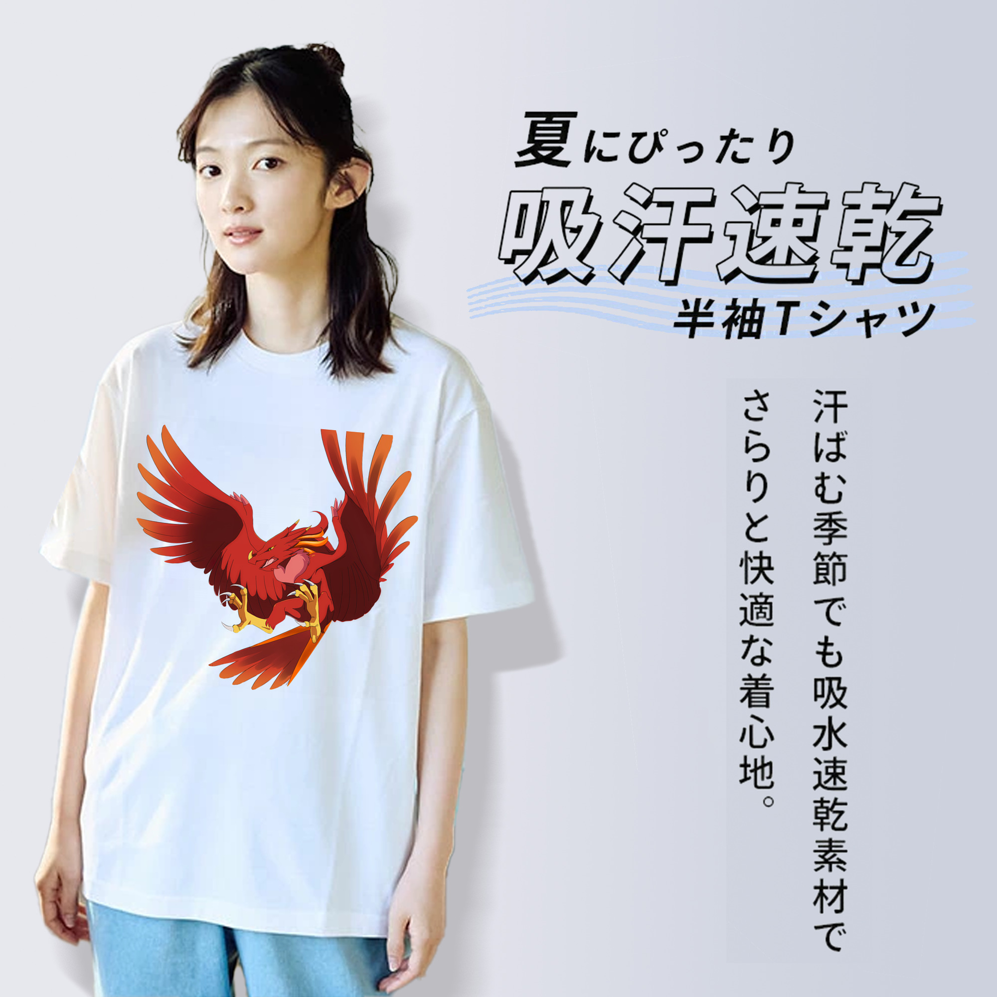 Digimon デジタルモンスター/デジモン レディースカジュアルプリントTシャツ（綿100％）