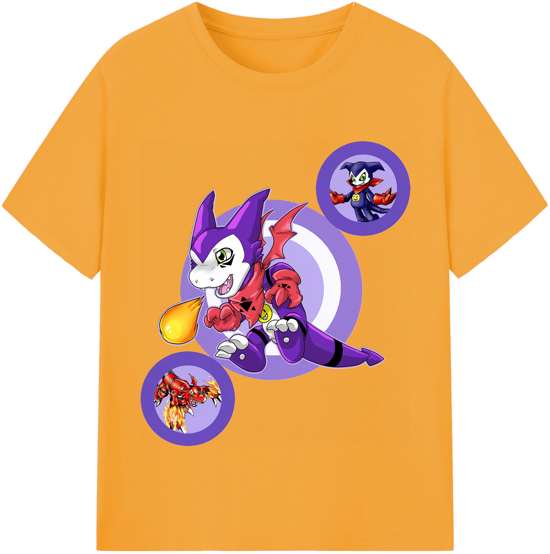 （画像用） Digimon デジタルモンスター/デジモン レディースカジュアルプリントTシャツ（綿100％）