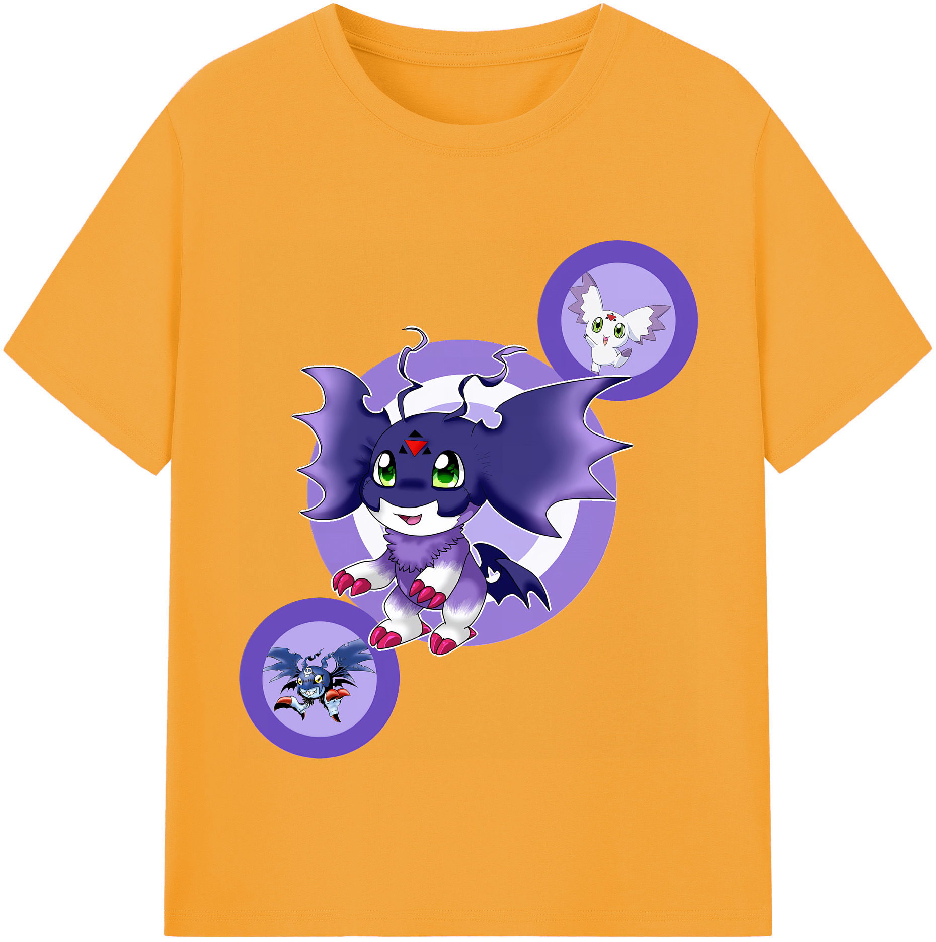 （画像用） Digimon デジタルモンスター/デジモン レディースカジュアルプリントTシャツ（綿100％）