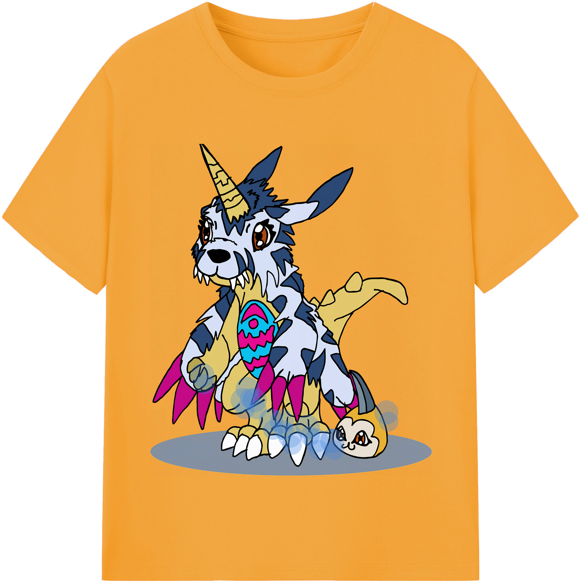 （画像用） Digimon デジタルモンスター/デジモン レディースカジュアルプリントTシャツ（綿100％）