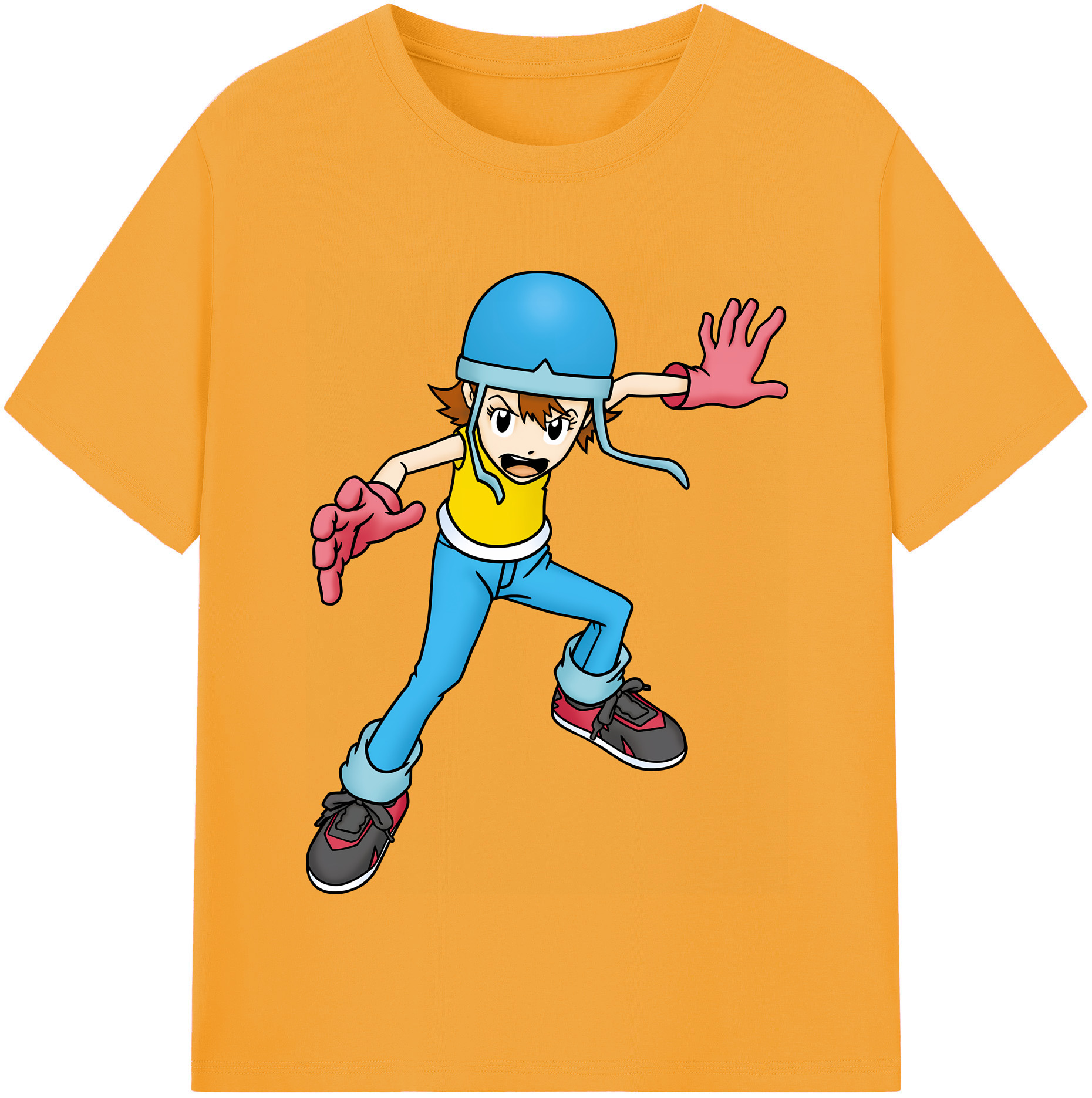 （画像用） Digimon デジタルモンスター/デジモン レディースカジュアルプリントTシャツ（綿100％）