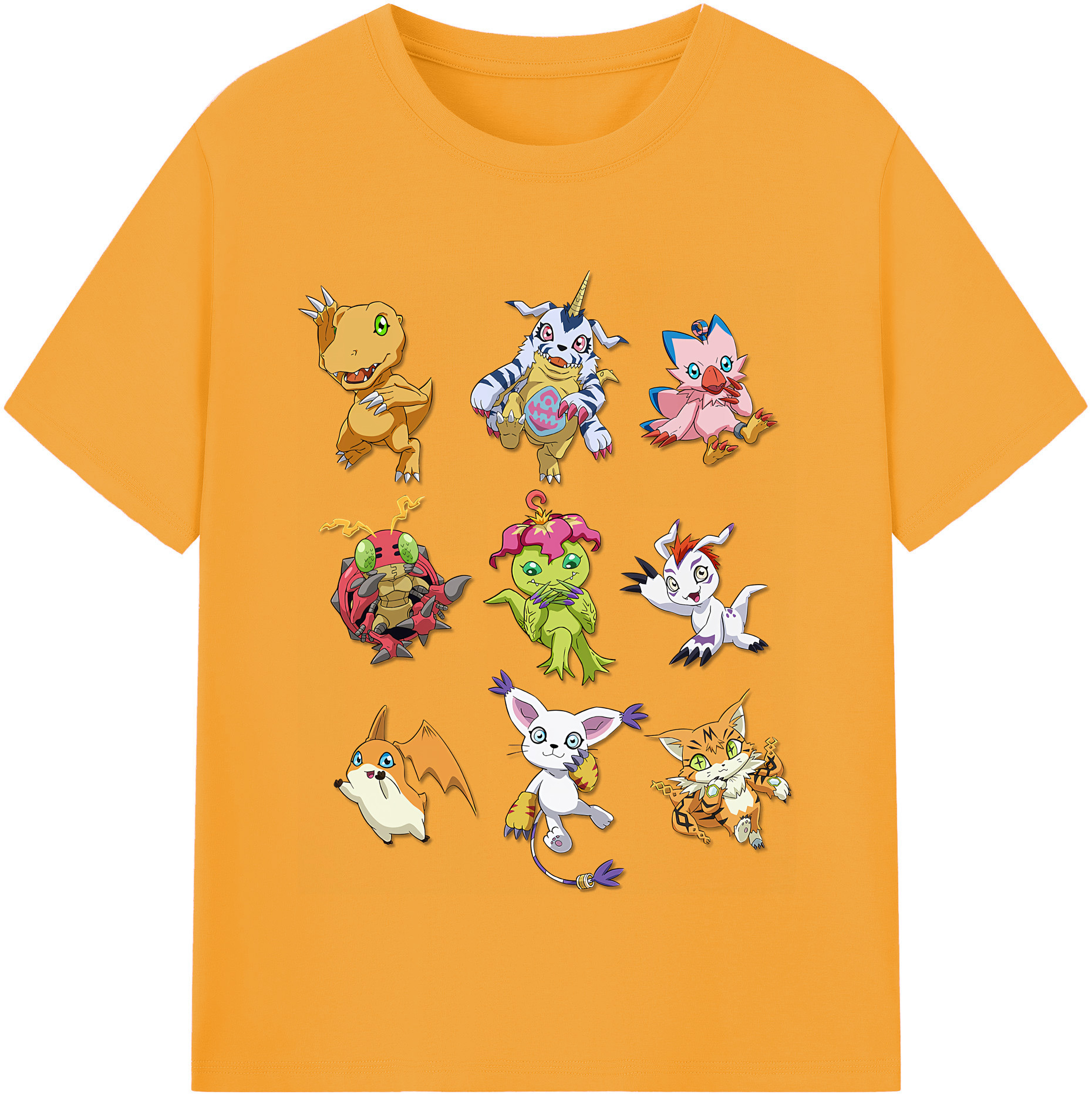 （画像用） Digimon デジタルモンスター/デジモン レディースカジュアルプリントTシャツ（綿100％）