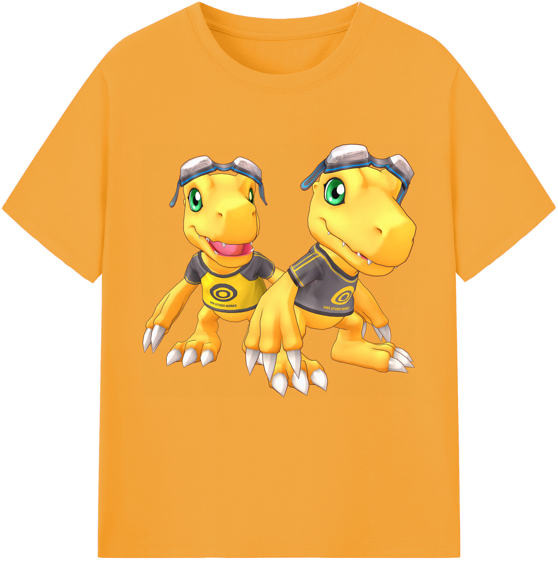 （画像用） Digimon デジタルモンスター/デジモン レディースカジュアルプリントTシャツ（綿100％）