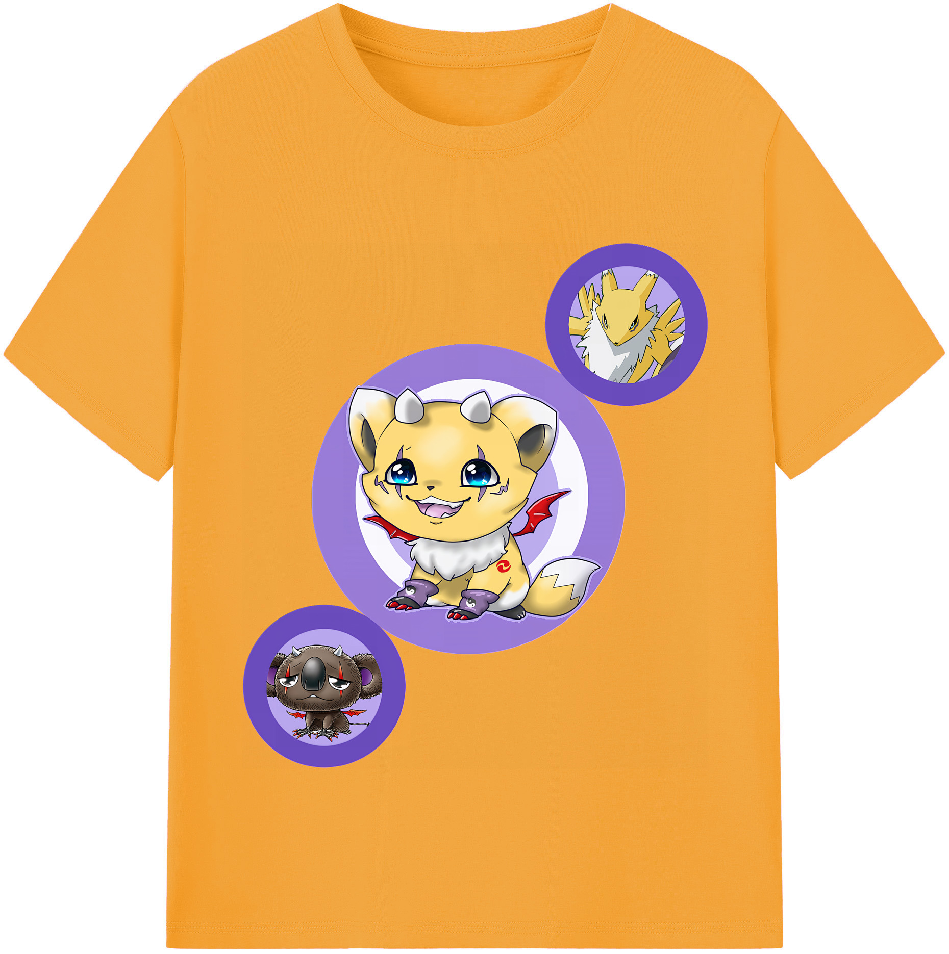 （画像用） Digimon デジタルモンスター/デジモン レディースカジュアルプリントTシャツ（綿100％）