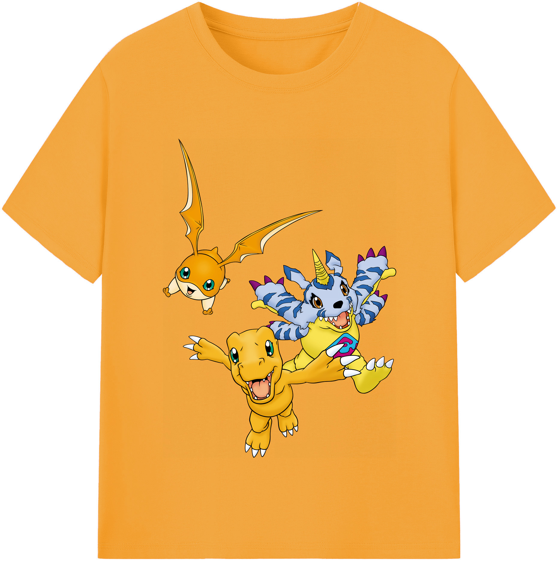 （画像用） Digimon デジタルモンスター/デジモン レディースカジュアルプリントTシャツ（綿100％）