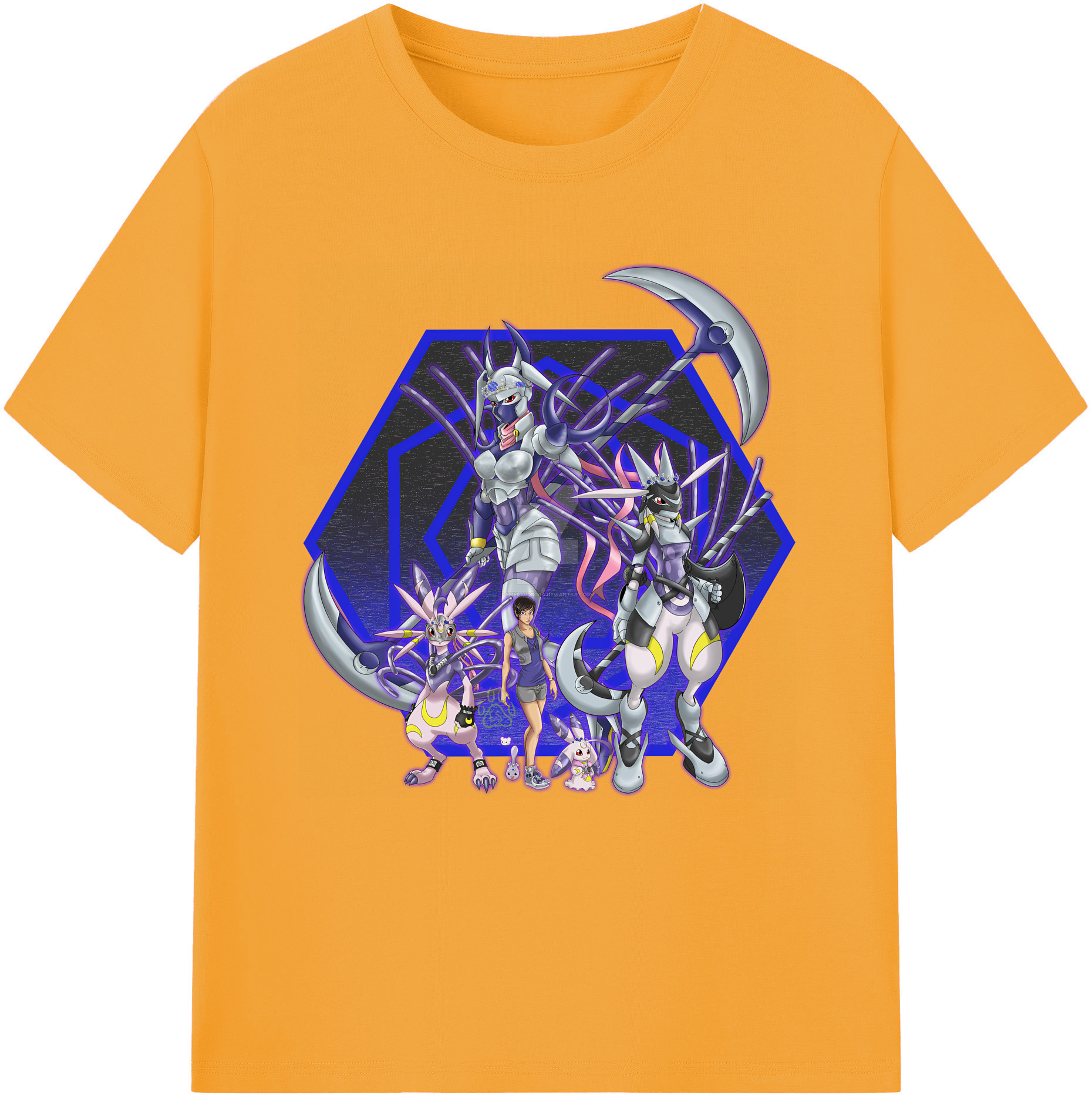 （画像用） Digimon デジタルモンスター/デジモン レディースカジュアルプリントTシャツ（綿100％）