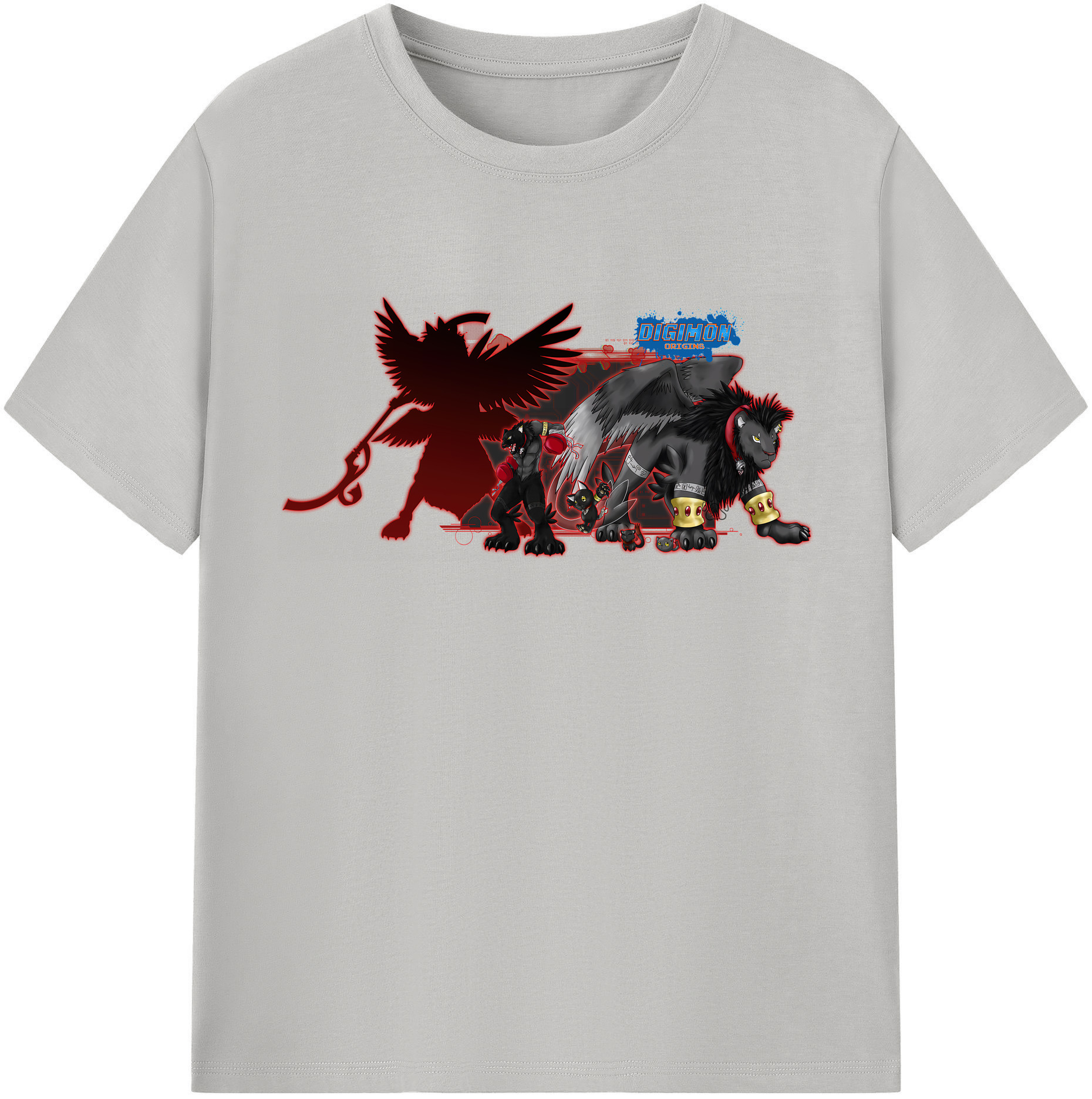 （画像用） Digimon デジタルモンスター/デジモン レディースカジュアルプリントTシャツ（綿100％）