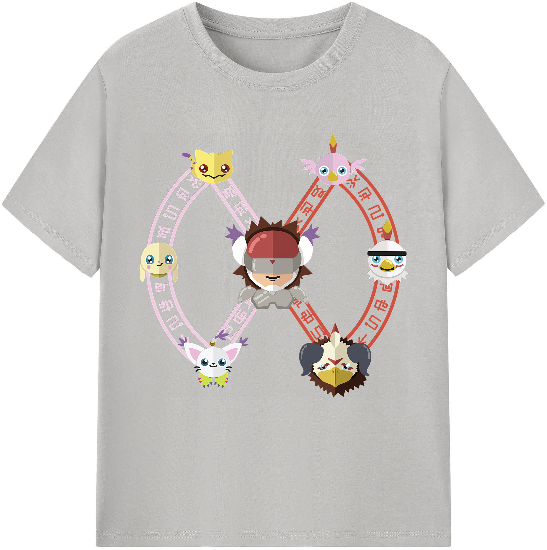 （画像用） Digimon デジタルモンスター/デジモン レディースカジュアルプリントTシャツ（綿100％）
