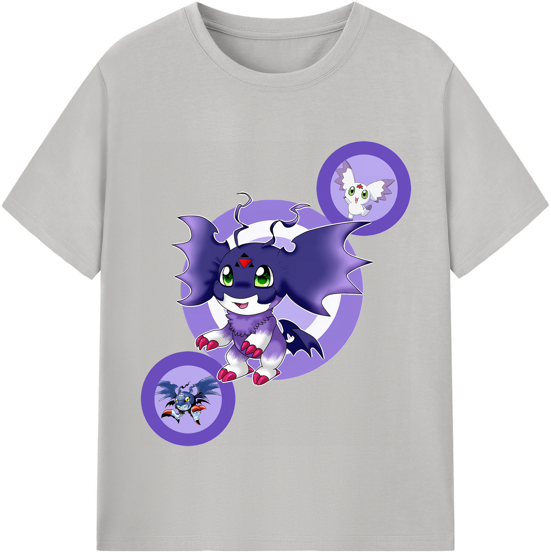 （画像用） Digimon デジタルモンスター/デジモン レディースカジュアルプリントTシャツ（綿100％）