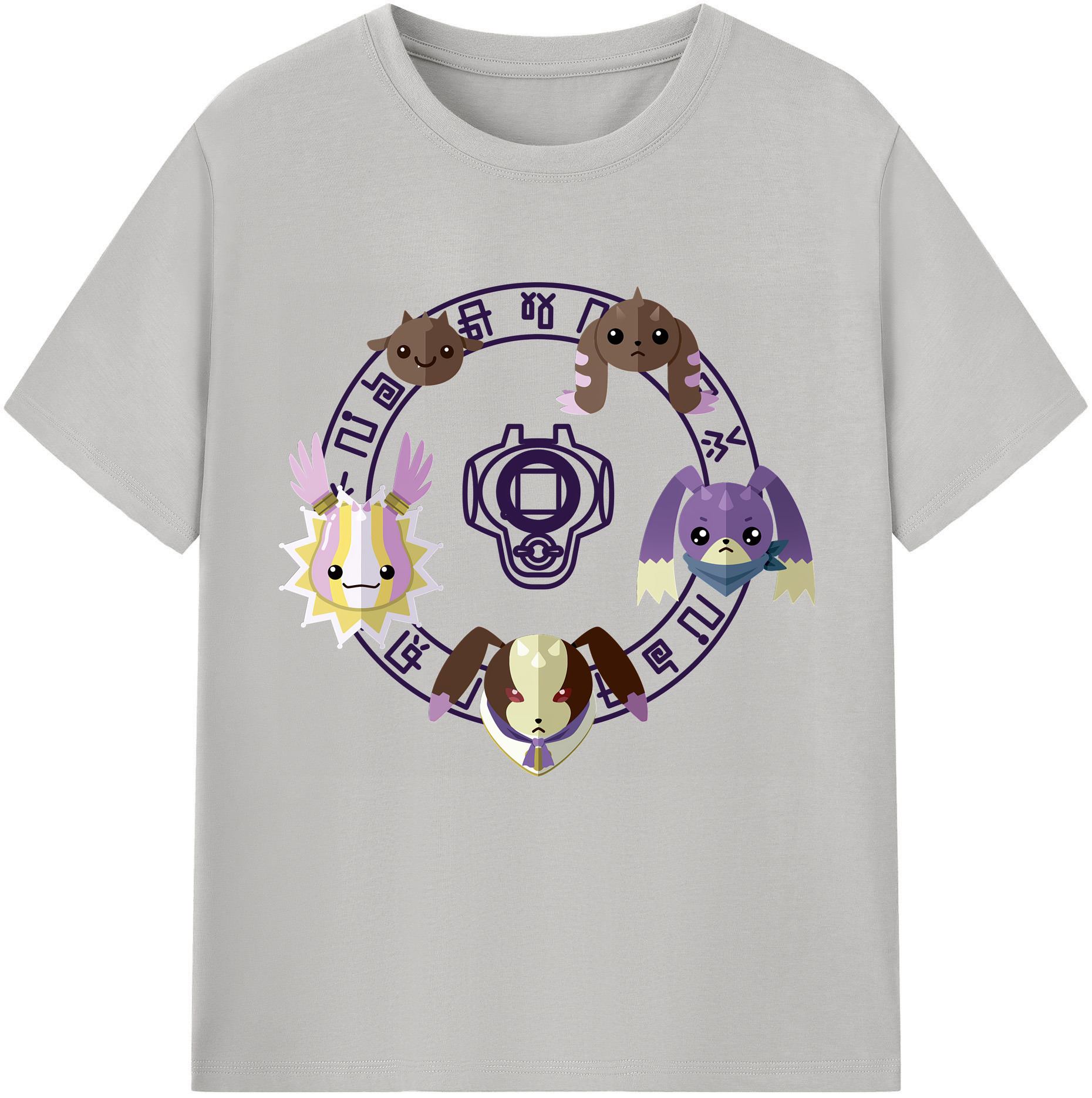 （画像用） Digimon デジタルモンスター/デジモン レディースカジュアルプリントTシャツ（綿100％）