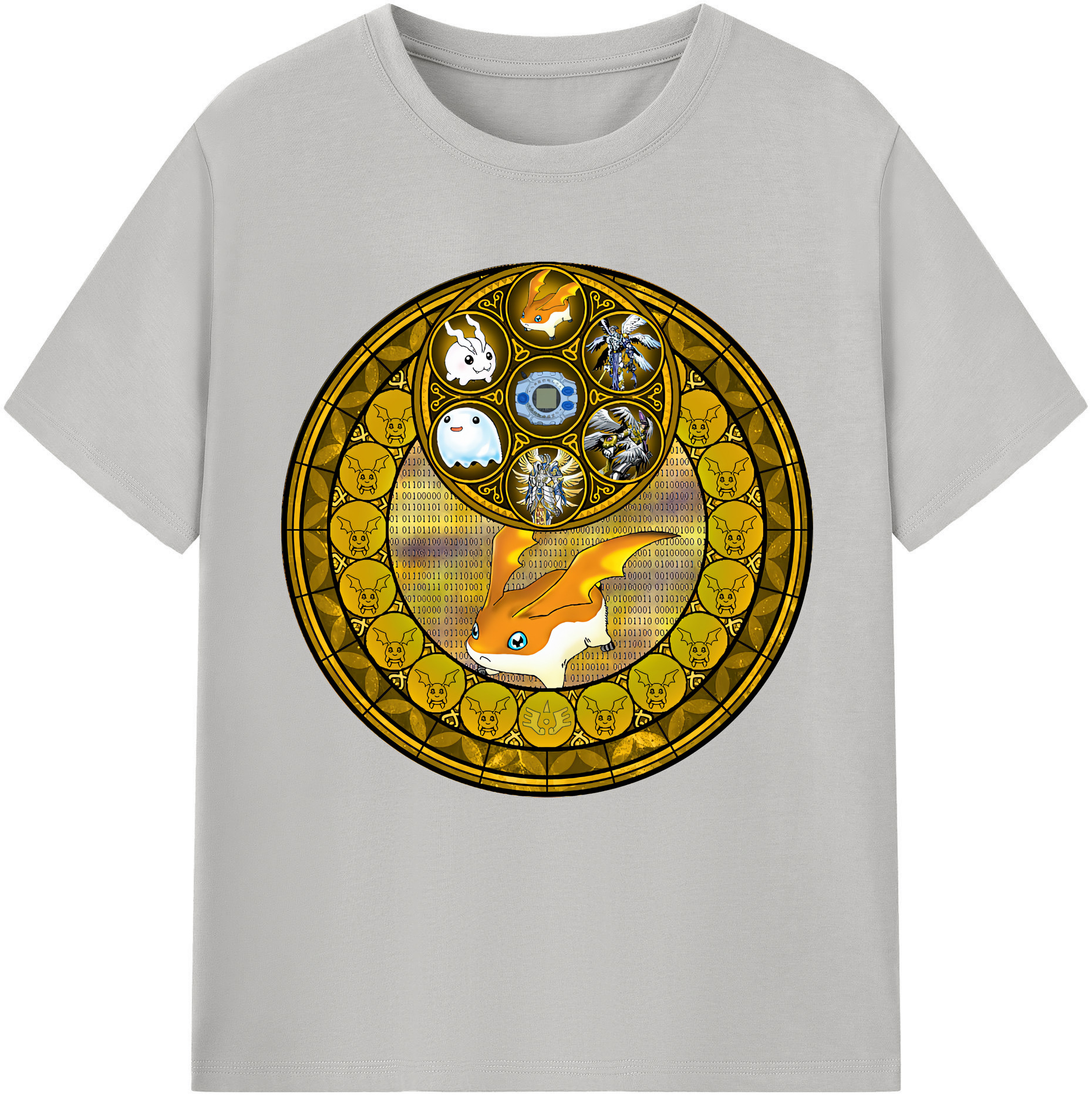 （画像用） Digimon デジタルモンスター/デジモン レディースカジュアルプリントTシャツ（綿100％）