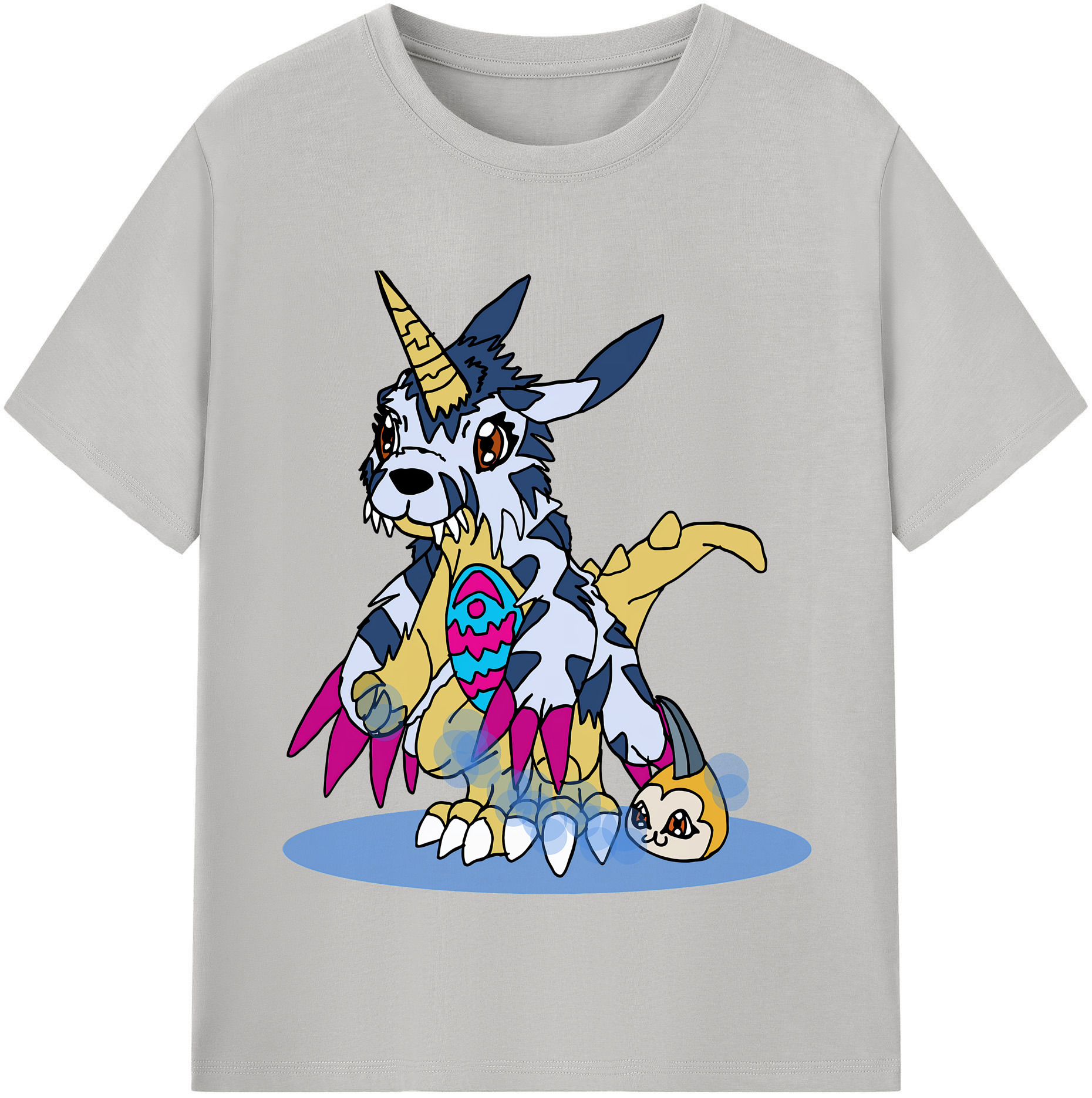 （画像用） Digimon デジタルモンスター/デジモン レディースカジュアルプリントTシャツ（綿100％）