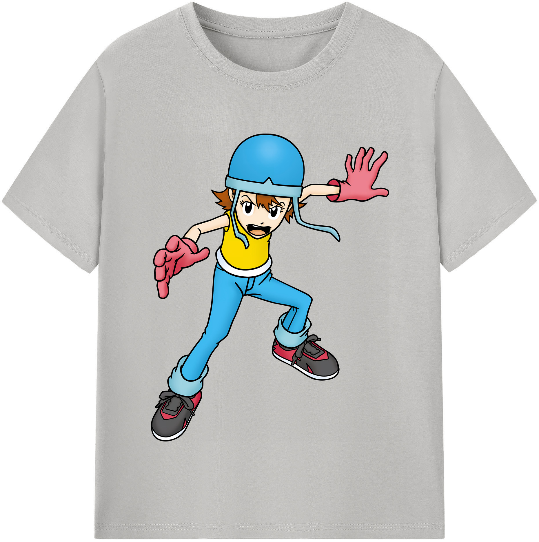 （画像用） Digimon デジタルモンスター/デジモン レディースカジュアルプリントTシャツ（綿100％）