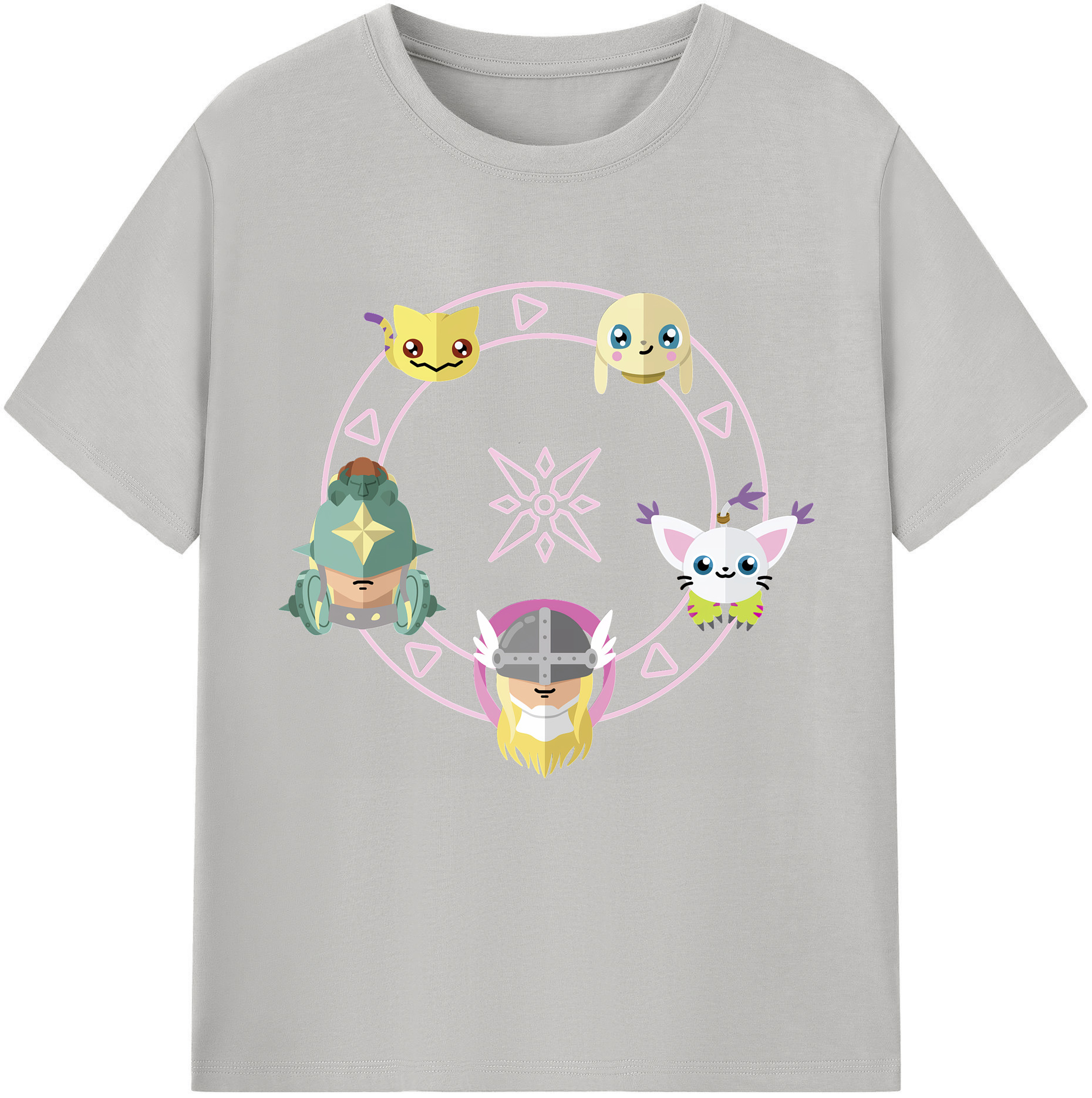 （画像用） Digimon デジタルモンスター/デジモン レディースカジュアルプリントTシャツ（綿100％）