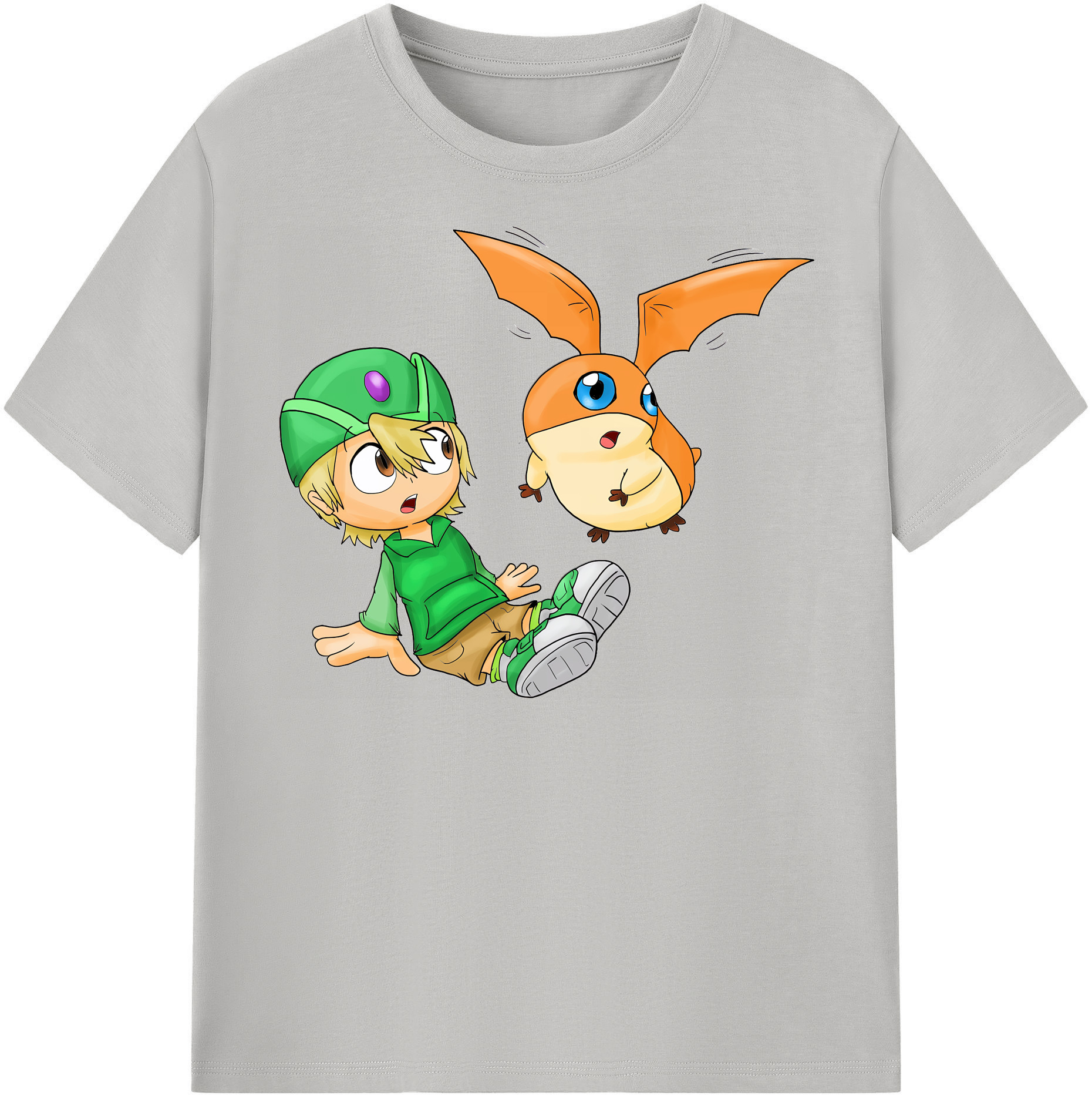 （画像用） Digimon デジタルモンスター/デジモン レディースカジュアルプリントTシャツ（綿100％）