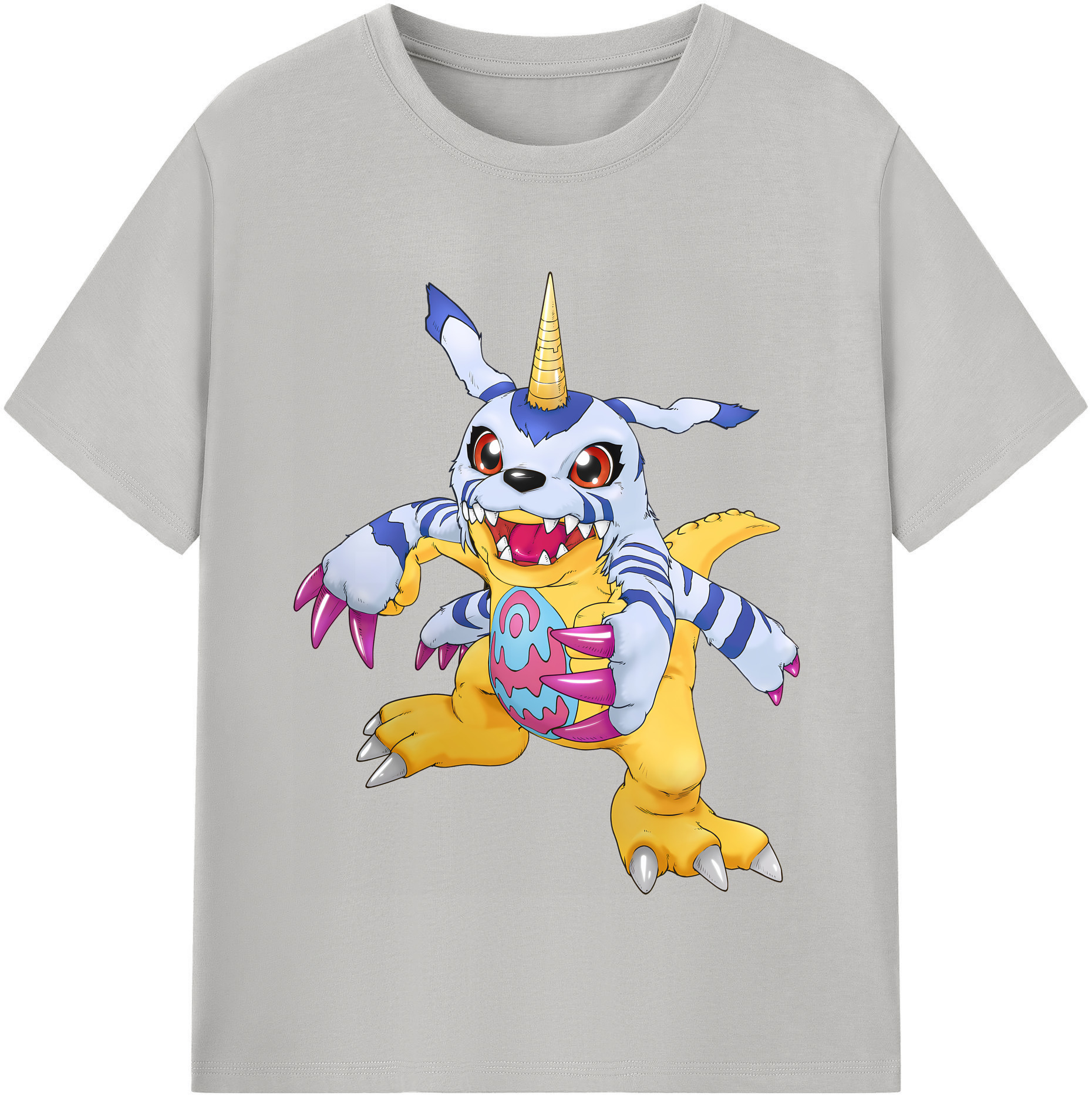 （画像用） Digimon デジタルモンスター/デジモン レディースカジュアルプリントTシャツ（綿100％）