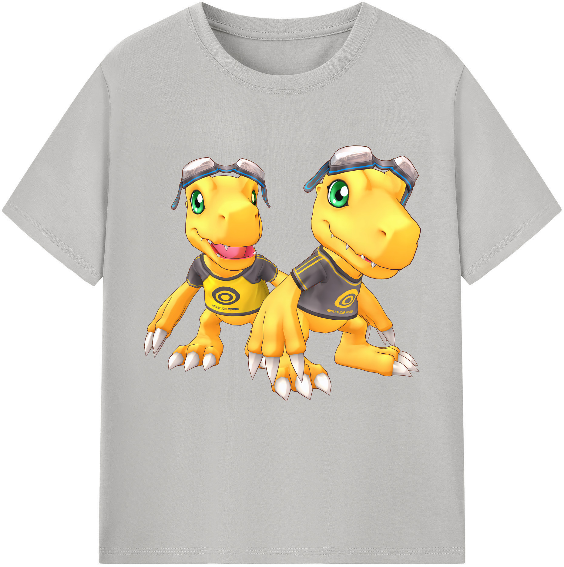 （画像用） Digimon デジタルモンスター/デジモン レディースカジュアルプリントTシャツ（綿100％）