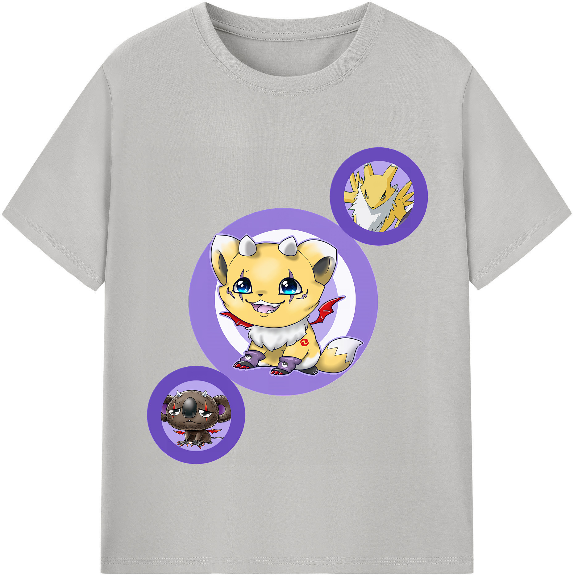 （画像用） Digimon デジタルモンスター/デジモン レディースカジュアルプリントTシャツ（綿100％）