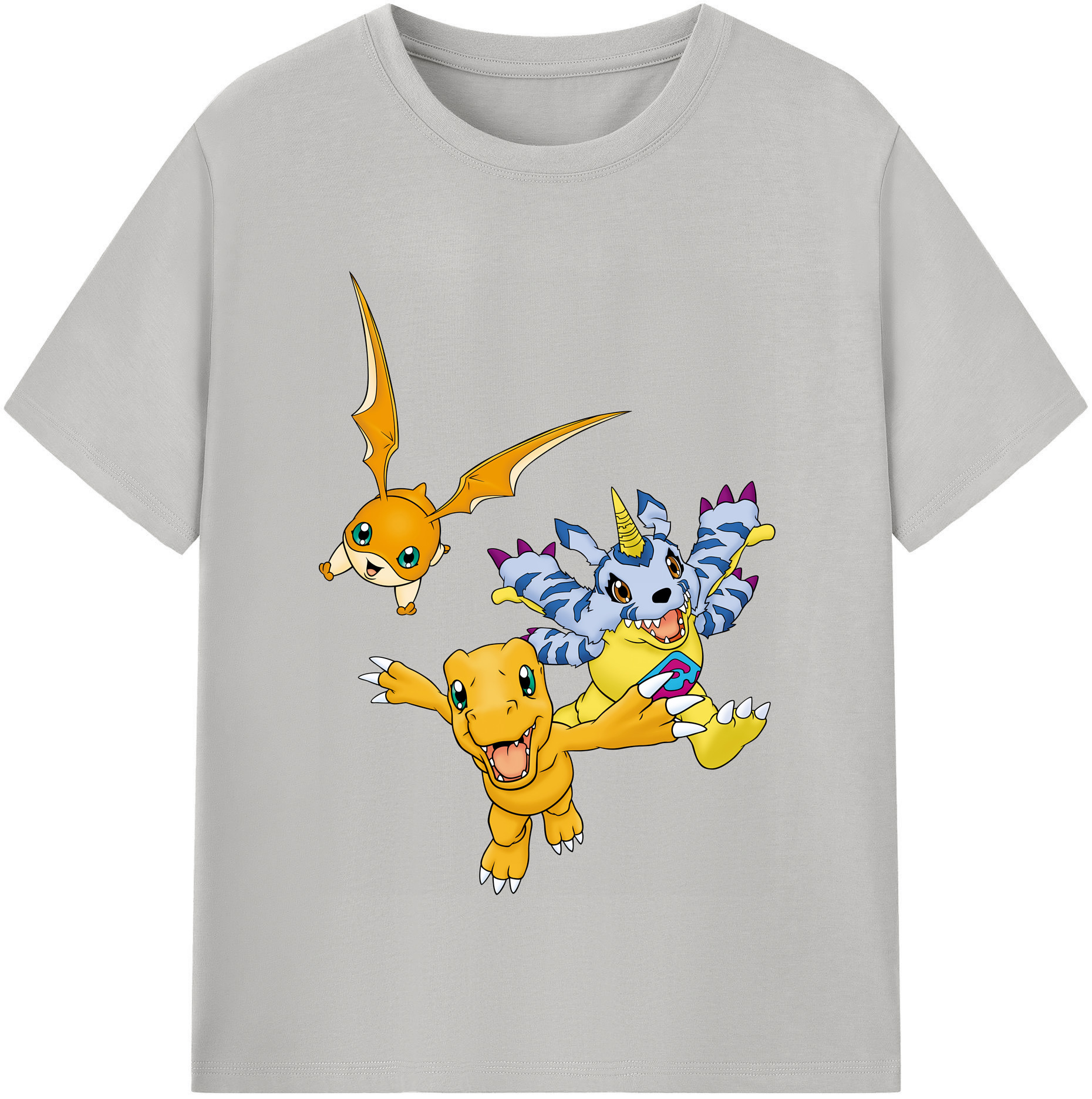 （画像用） Digimon デジタルモンスター/デジモン レディースカジュアルプリントTシャツ（綿100％）