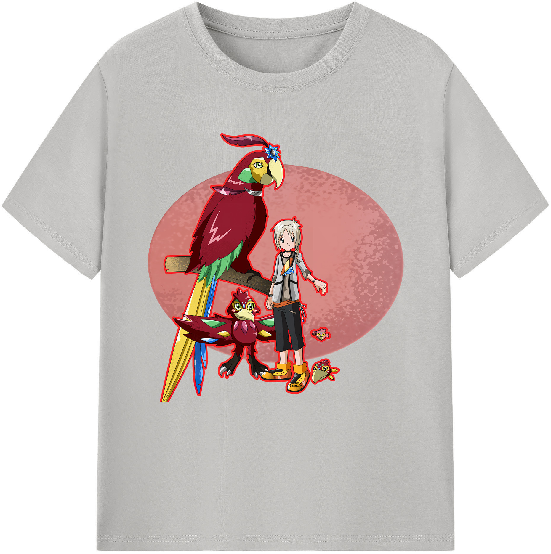 （画像用） Digimon デジタルモンスター/デジモン レディースカジュアルプリントTシャツ（綿100％）