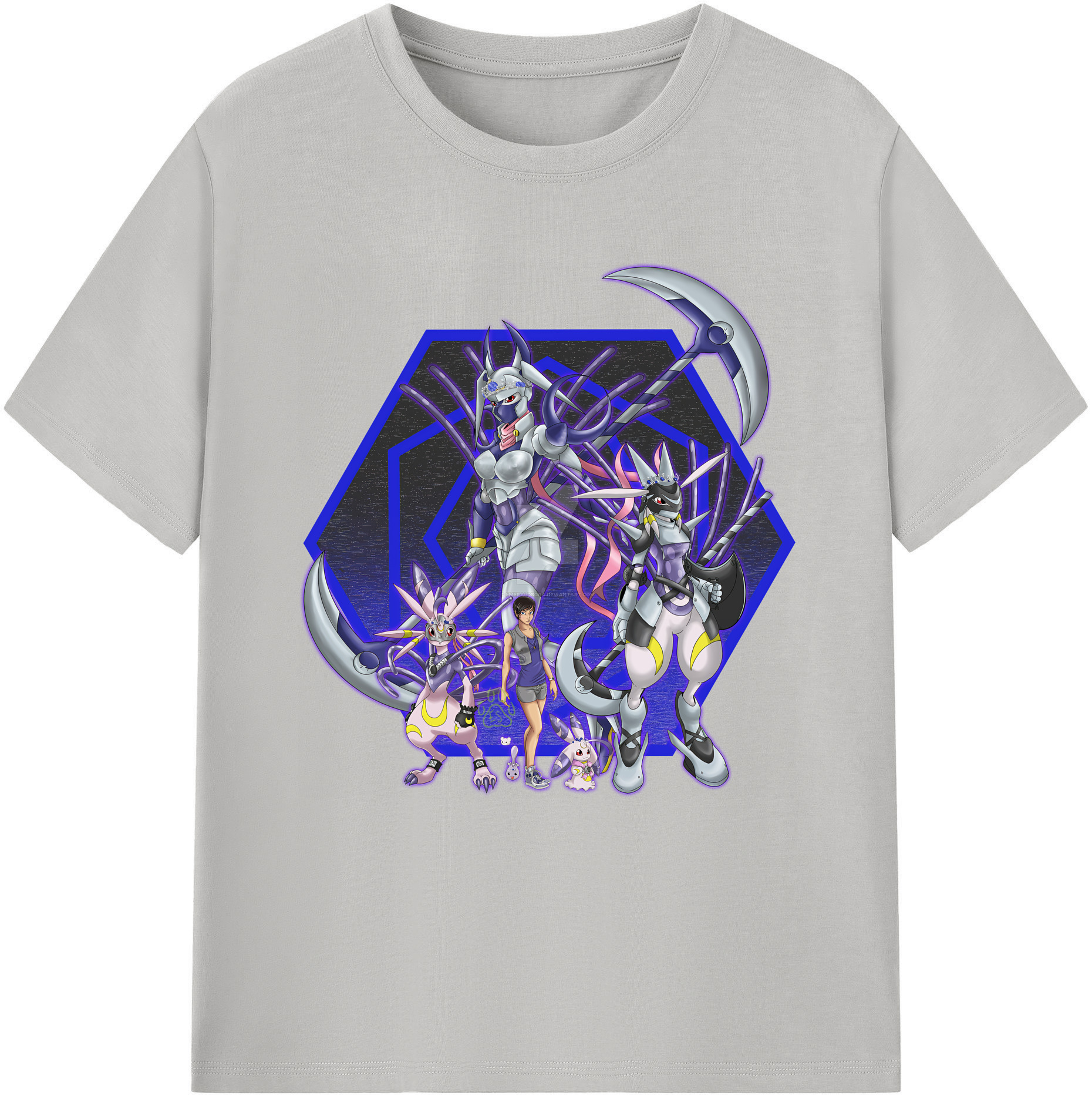 （画像用） Digimon デジタルモンスター/デジモン レディースカジュアルプリントTシャツ（綿100％）