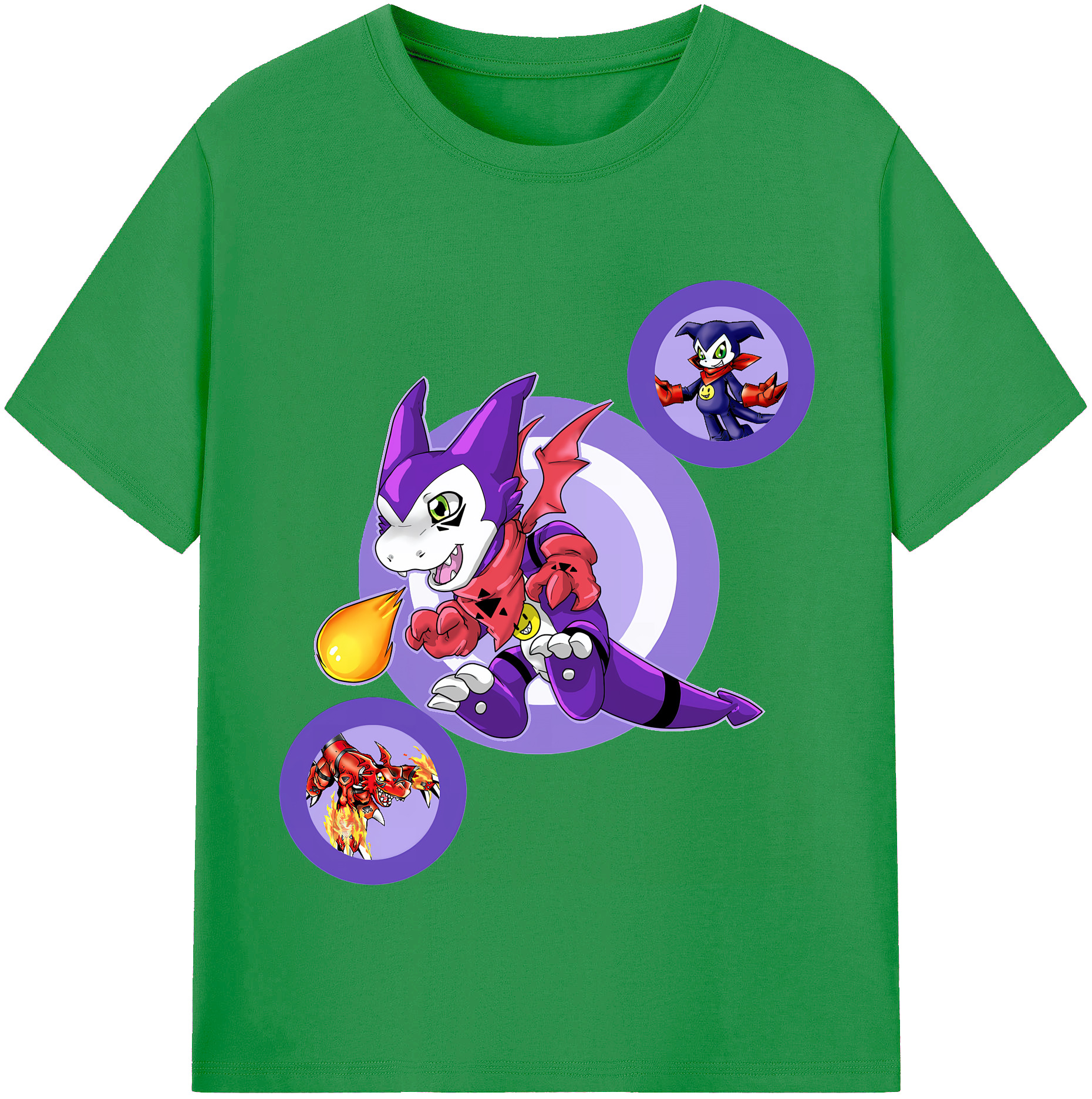 （画像用） Digimon デジタルモンスター/デジモン レディースカジュアルプリントTシャツ（綿100％）