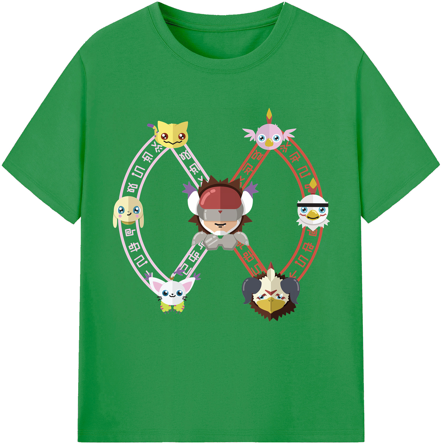 （画像用） Digimon デジタルモンスター/デジモン レディースカジュアルプリントTシャツ（綿100％）